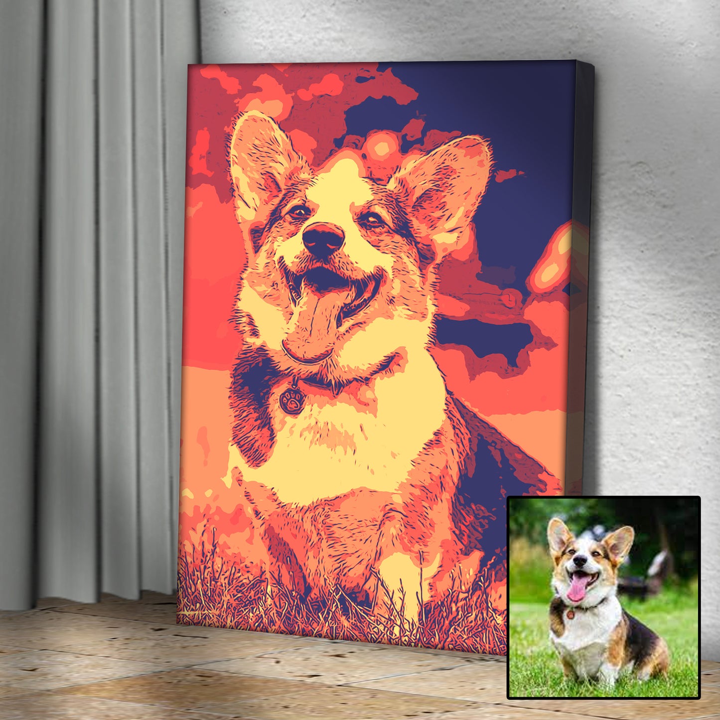 Pet Portrait Pop Art Sign - Image by Tailored Canvases