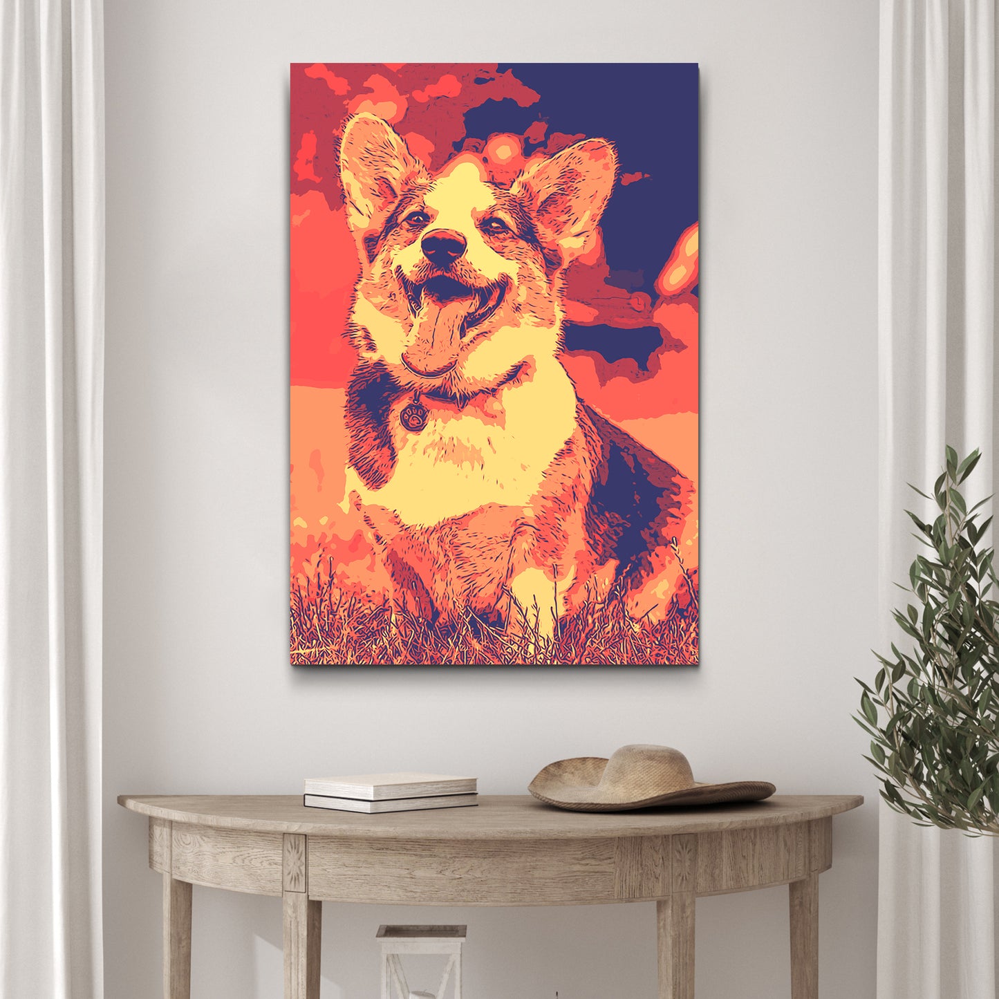 Pet Portrait Pop Art Sign Style 2 - Image by Tailored Canvases