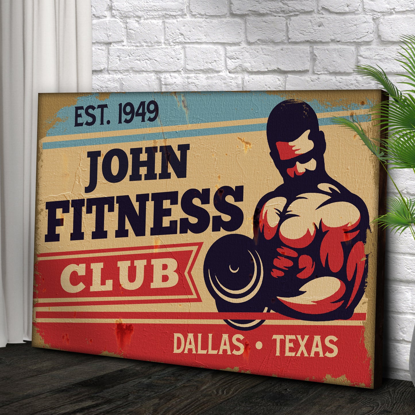 Fitness Club Sign Style 1 - Image by Tailored Canvases