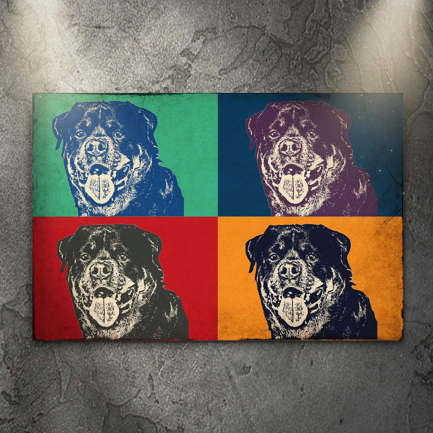Pop Art 4-Panel Pet Portrait Sign II - Image by Tailored Canvases