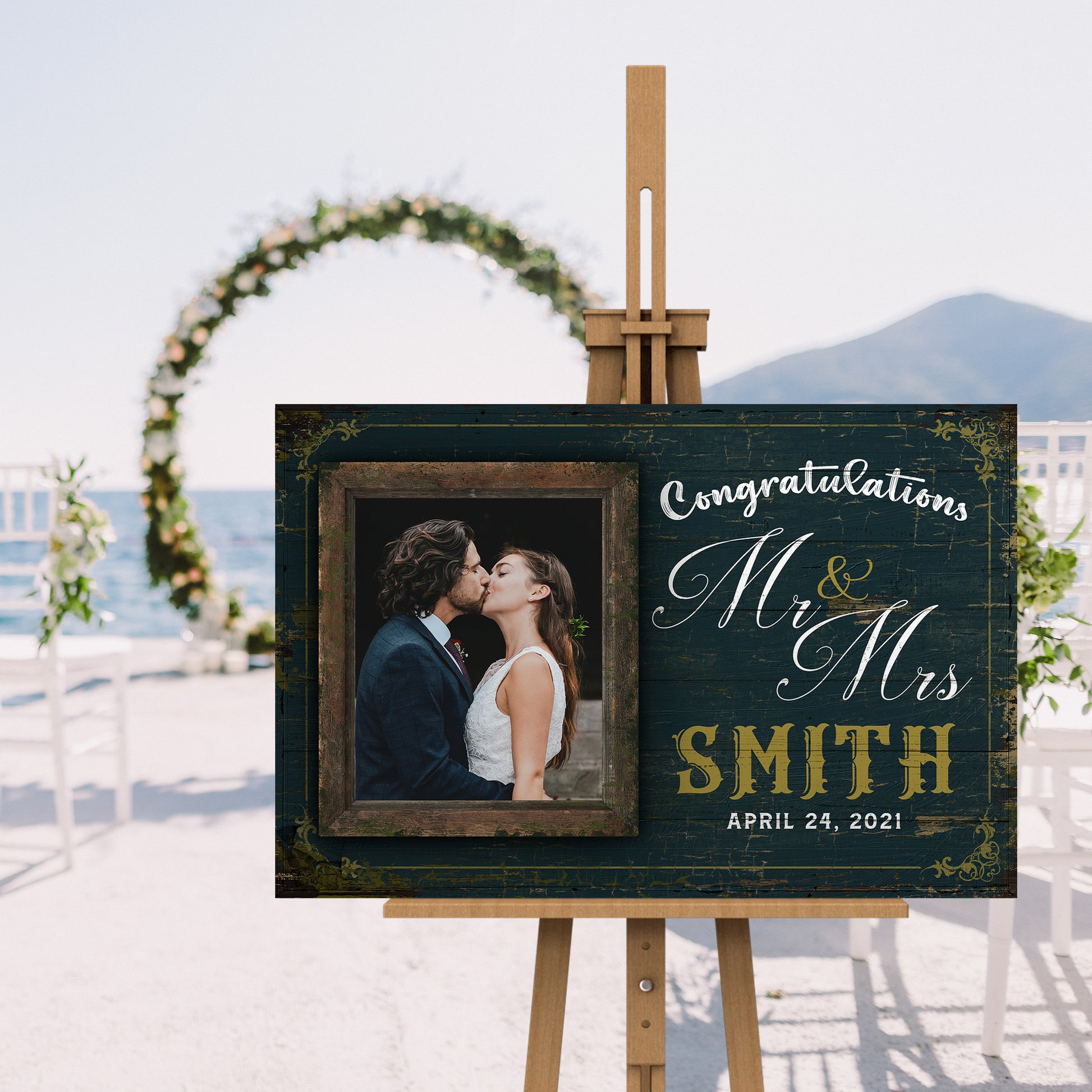 Congratulations Wedding Sign  - Image by Tailored Canvases