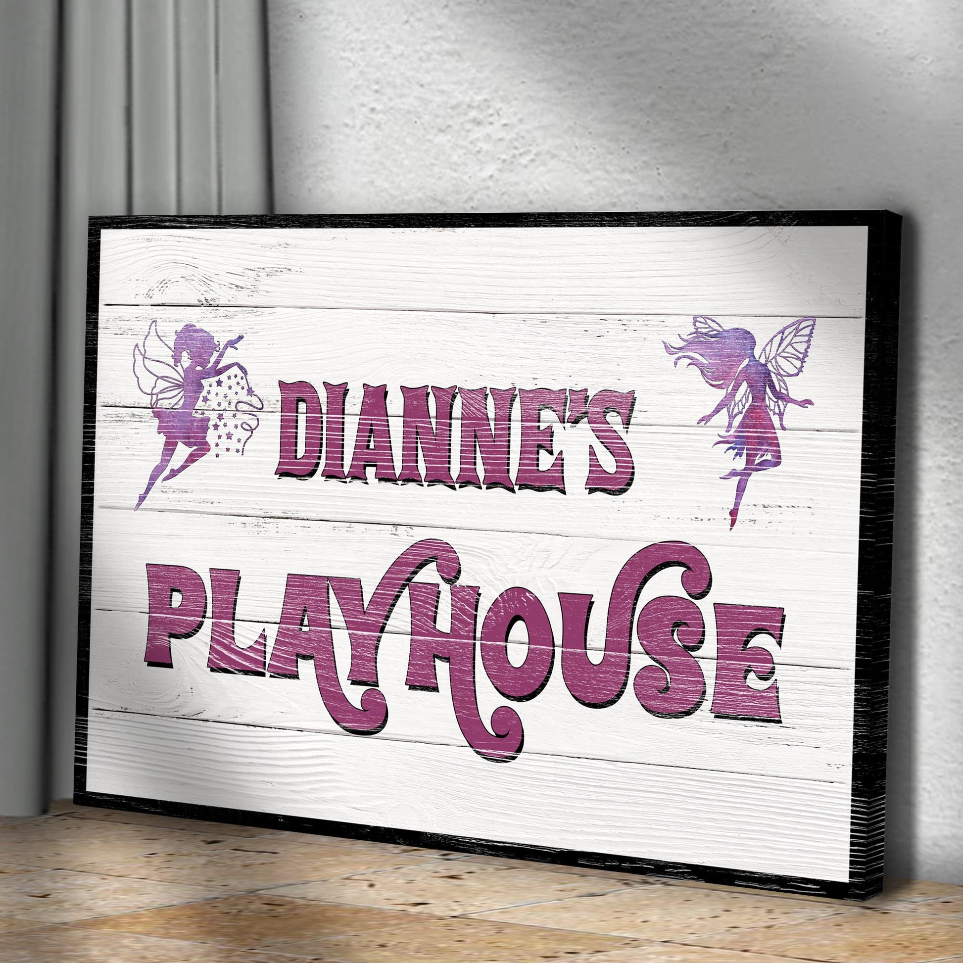Fairy Kid Play House Sign Style 1 - Image by Tailored Canvases
