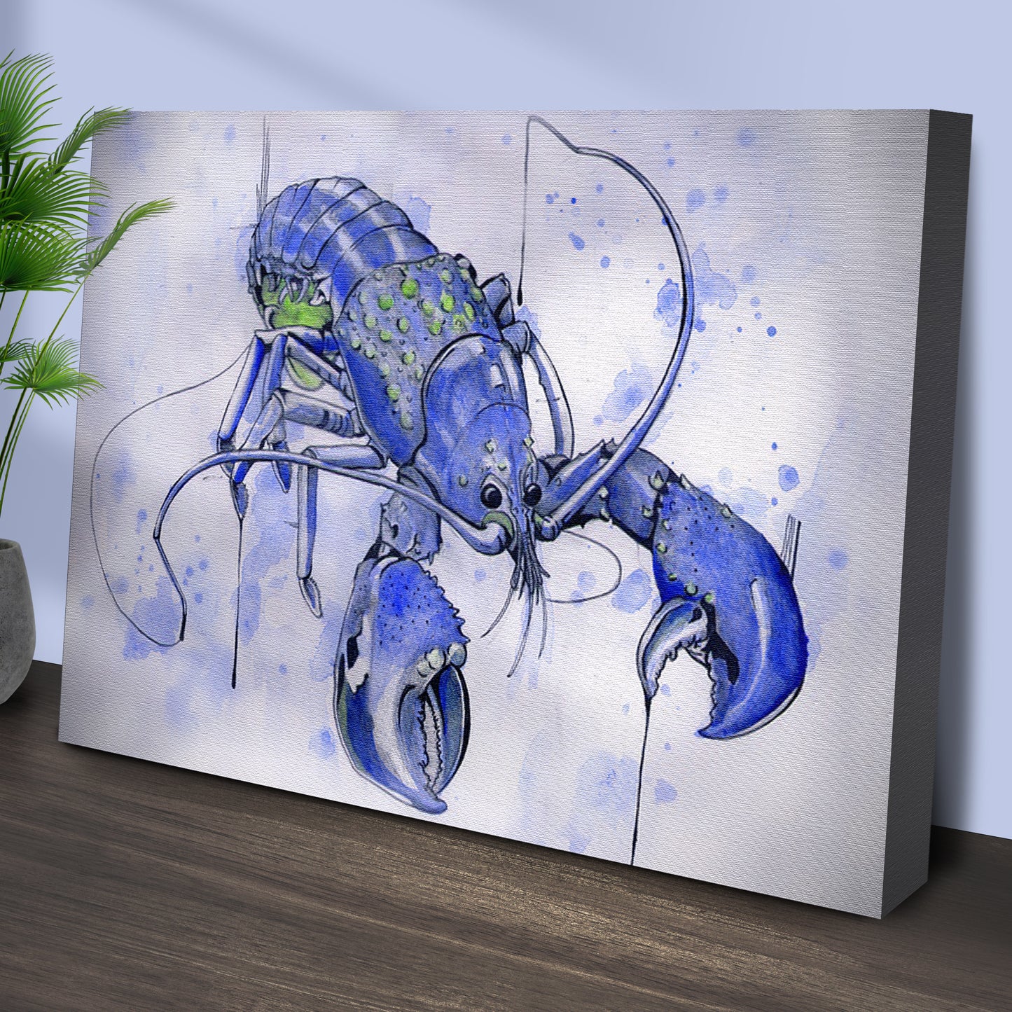 Lobster Watercolor Painting Wall Art VI Style 2 - Image by Tailored Canvases
