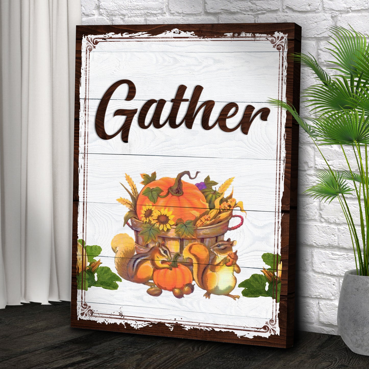 Gather Fall Sign Style 1 - Image by Tailored Canvases