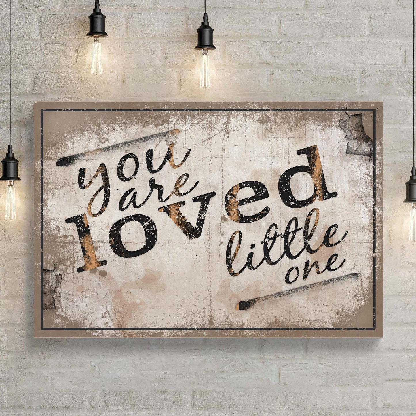 You Are Loved Little One Sign II Style 1 - Image by Tailored Canvases
