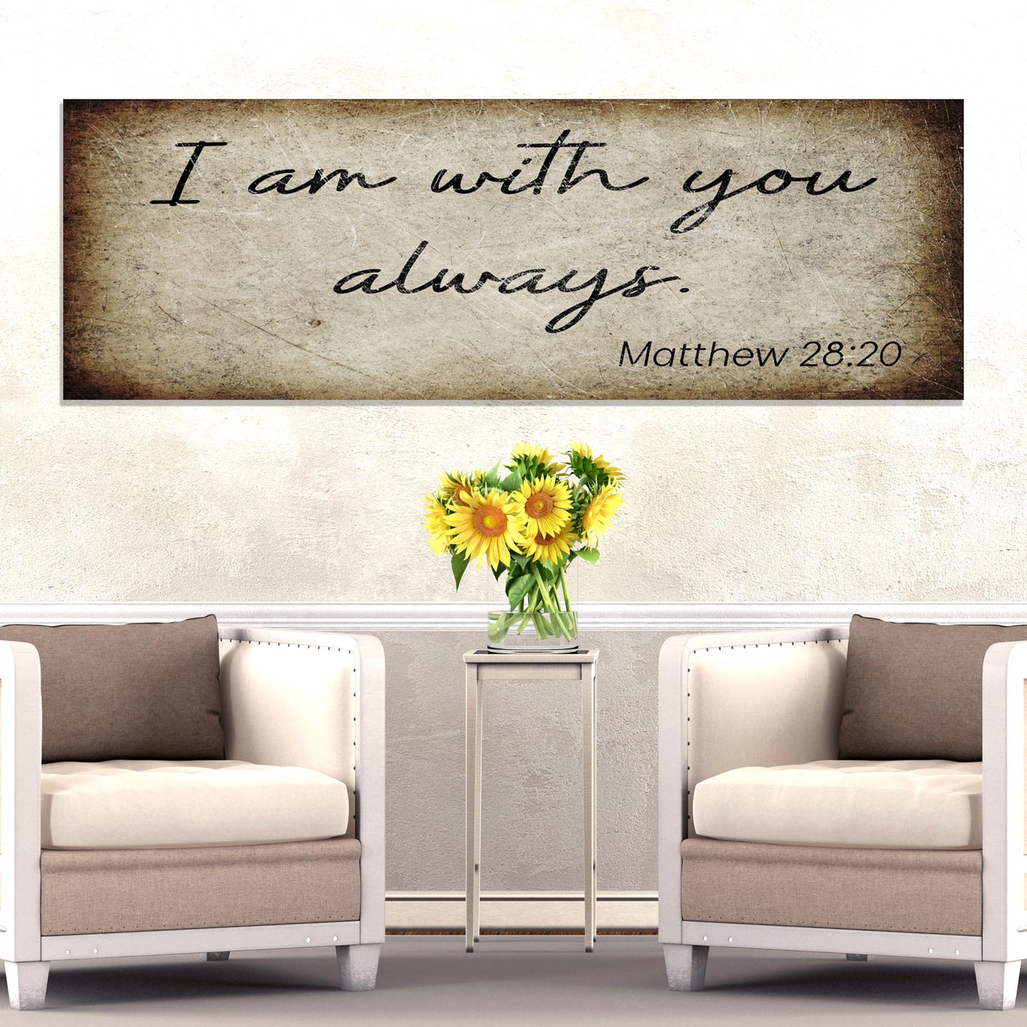 Matthew 28:20 - I Am With You Always Sign II - Image by Tailored Canvases