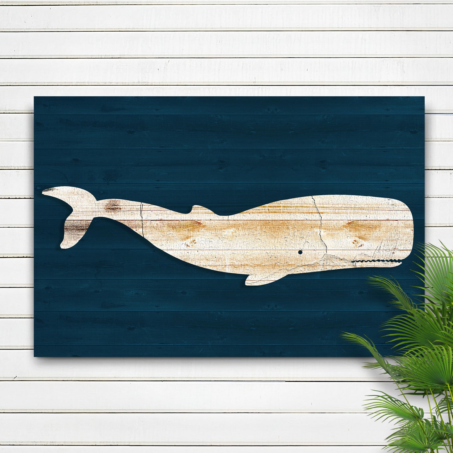 White Whale Wall Art Style 1 - Image by Tailored Canvases