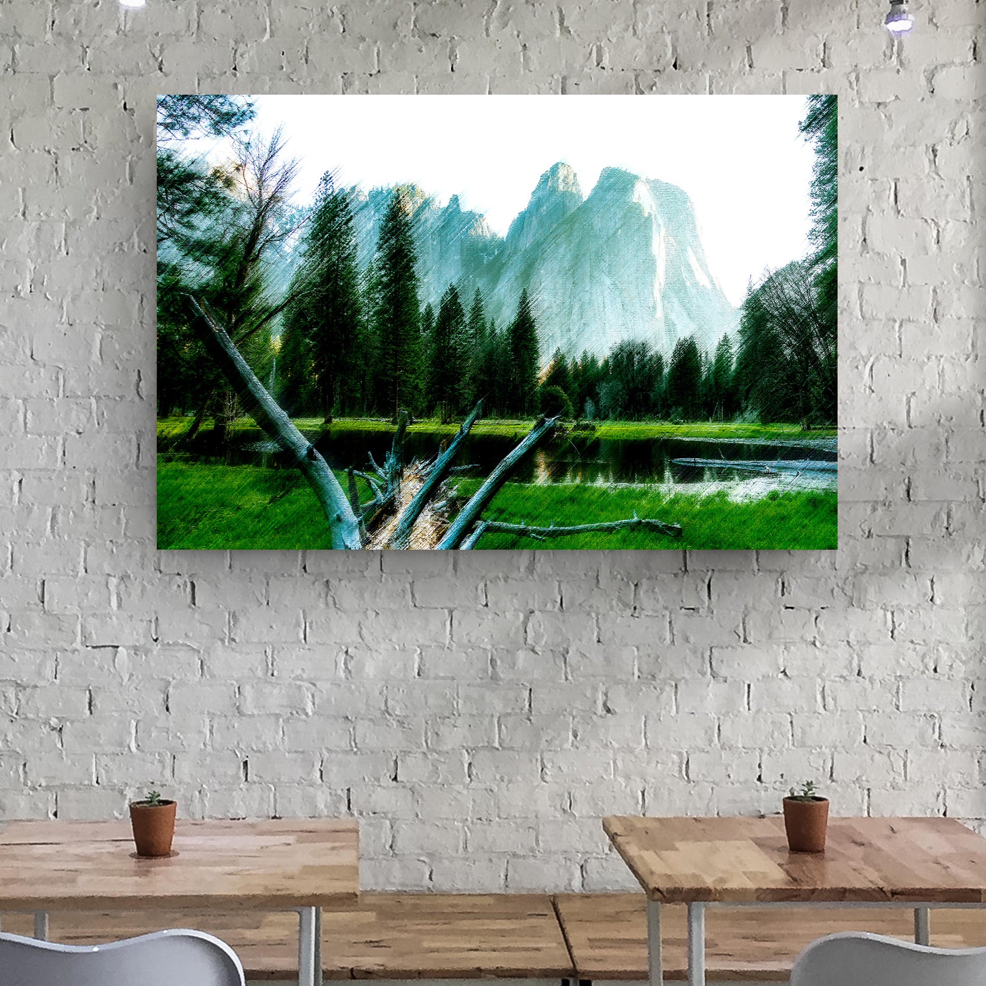 Misty Forest Lake Canvas Wall Art - Image by Tailored Canvases