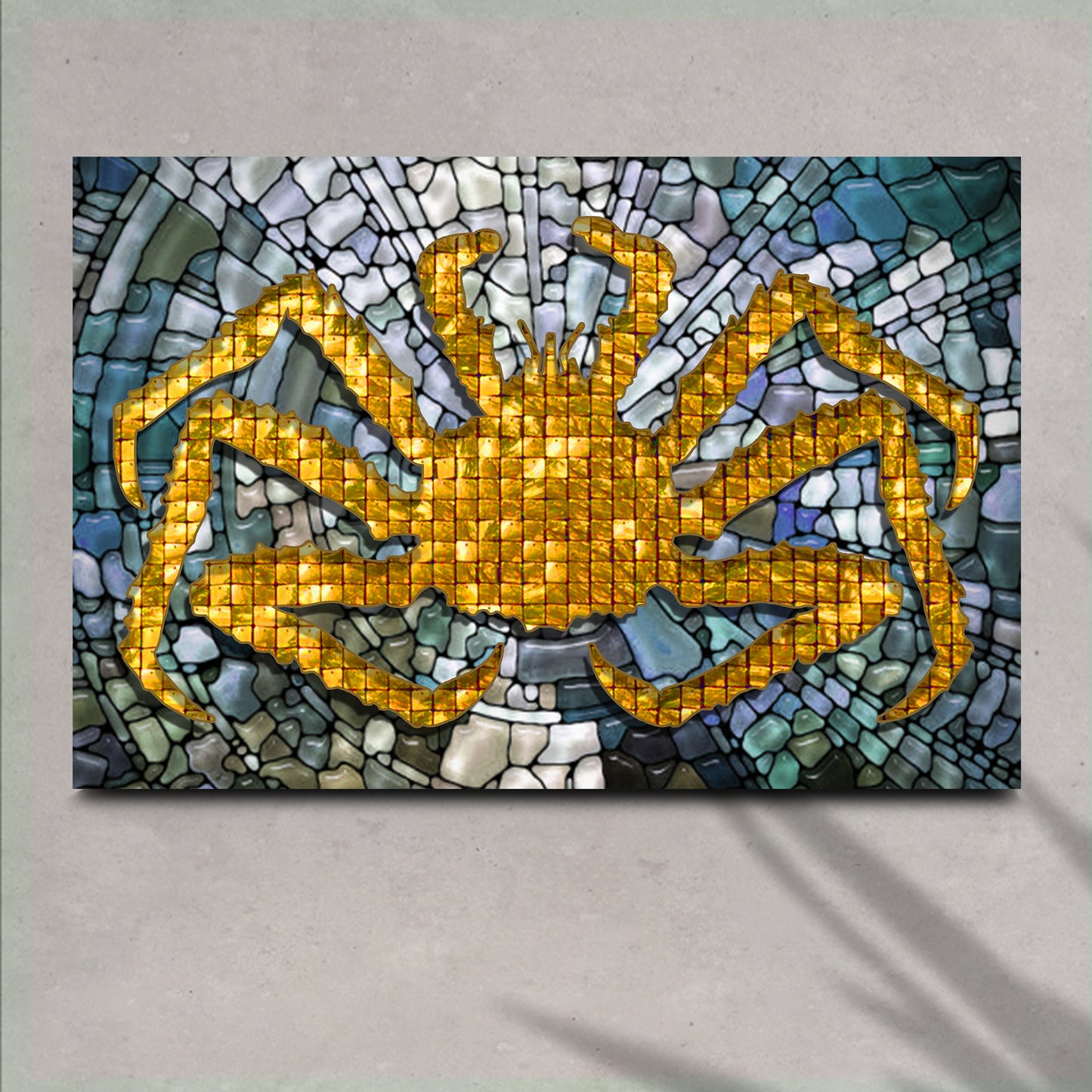 King Crab Mosaic Décor Wall Art Style 1 - Image by Tailored Canvases