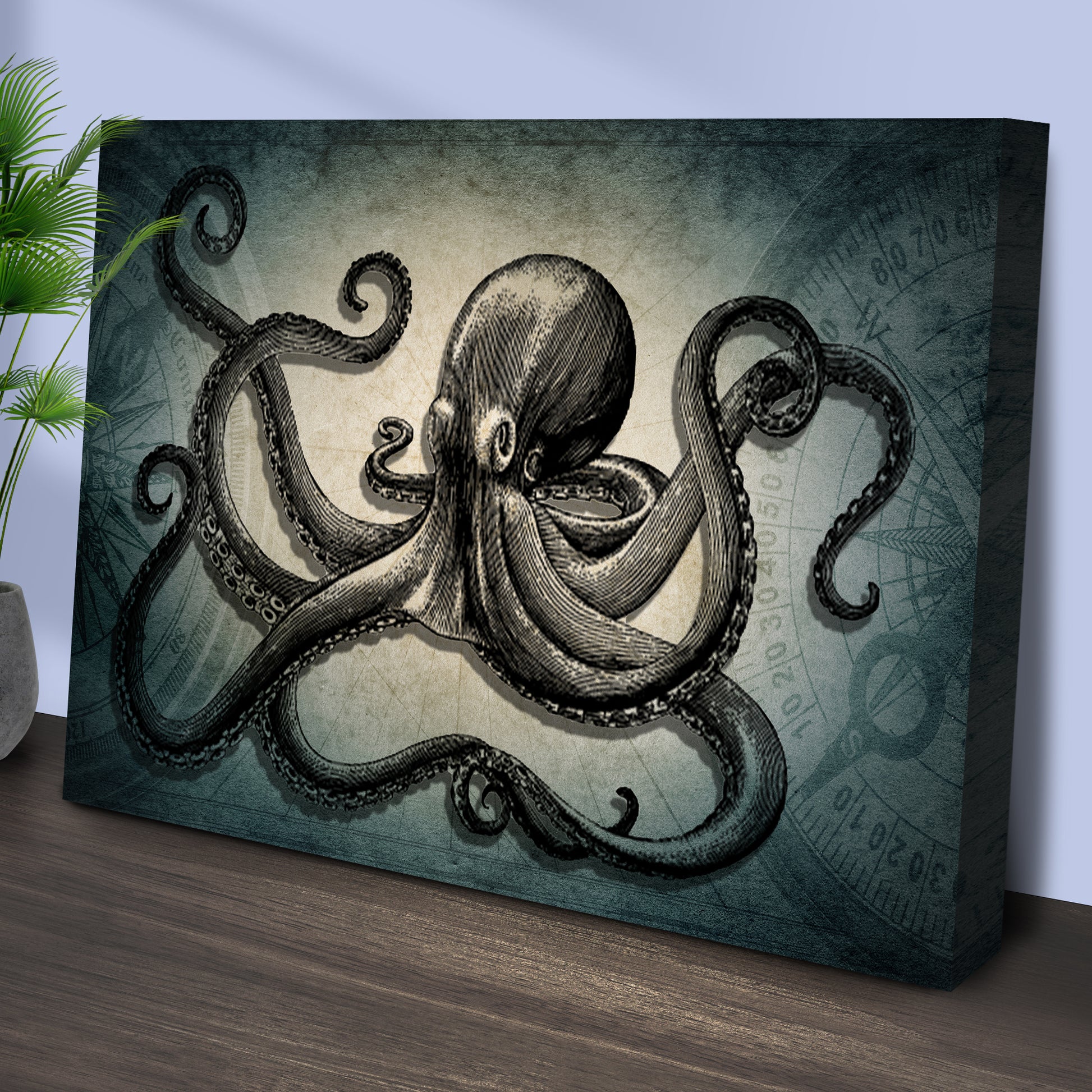 Octopus Coastal Wall Art Style 2 - Image by Tailored Canvases