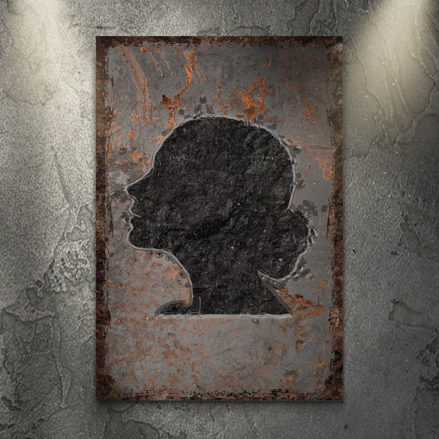 Silhouette Portrait Sign II | Customizable Canvas - Image by Tailored Canvases