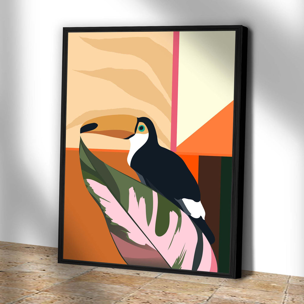 Retro Midcentury Toucan Canvas Wall Art II by Tailored Canvases