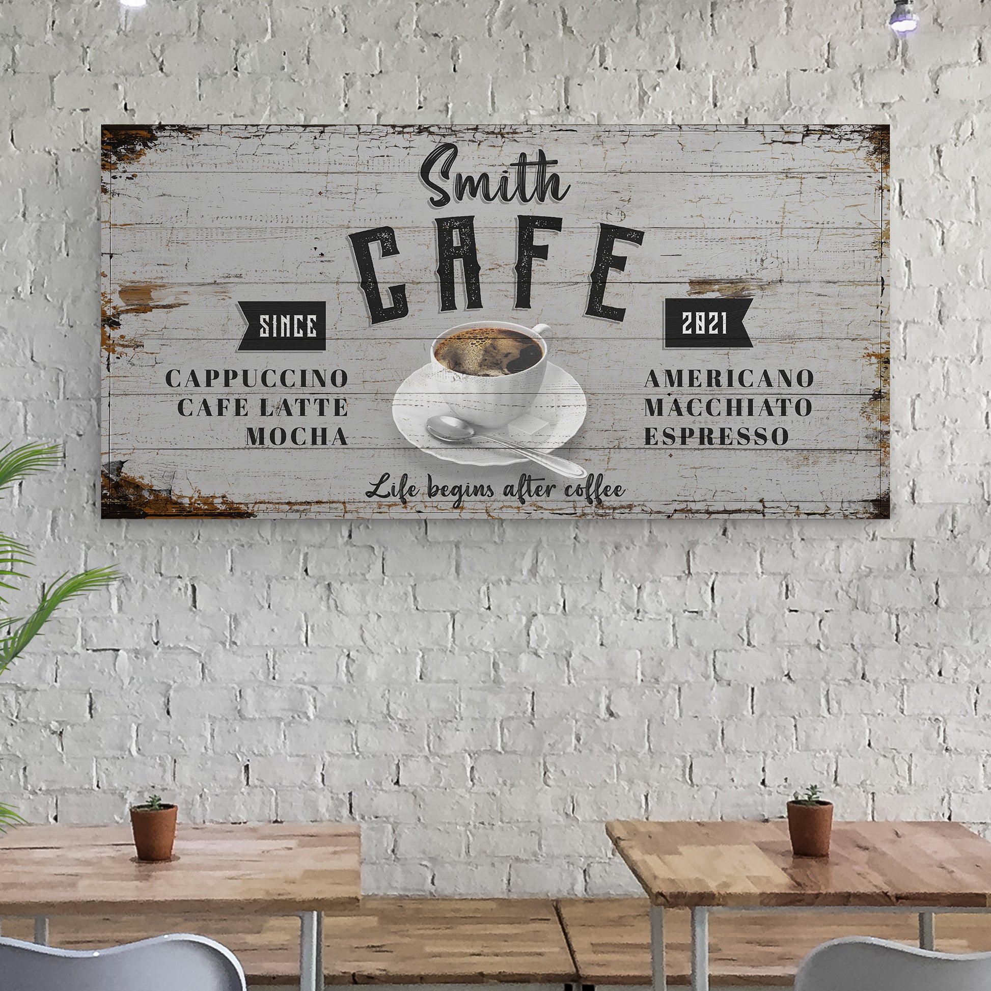 Personalized Life Begins After Coffee Canvas - Image by Tailored Canvases