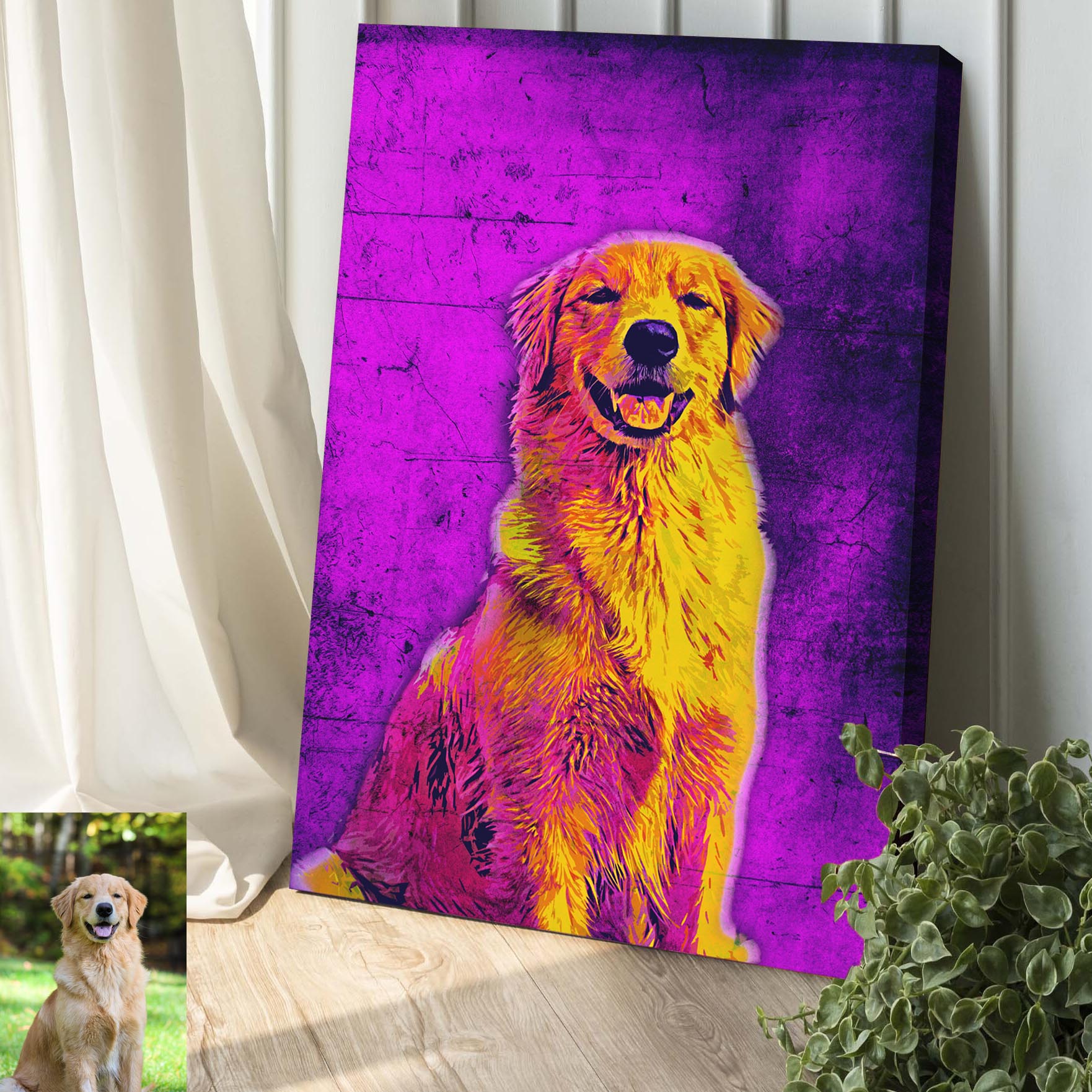 Pop Art Pet Portrait Style 1 - Image by Tailored Canvases