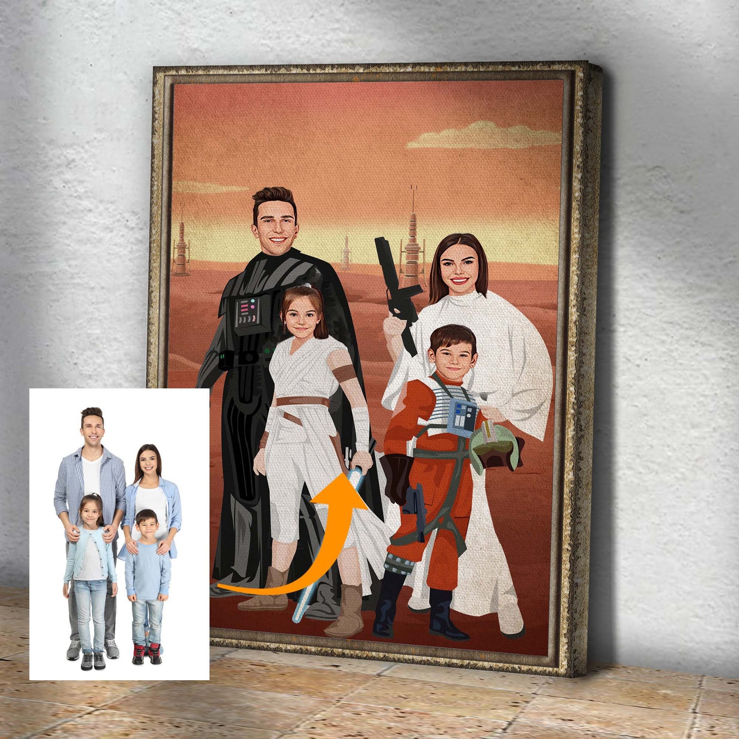 Digital Family Portrait Sign - Image by Tailored Canvases