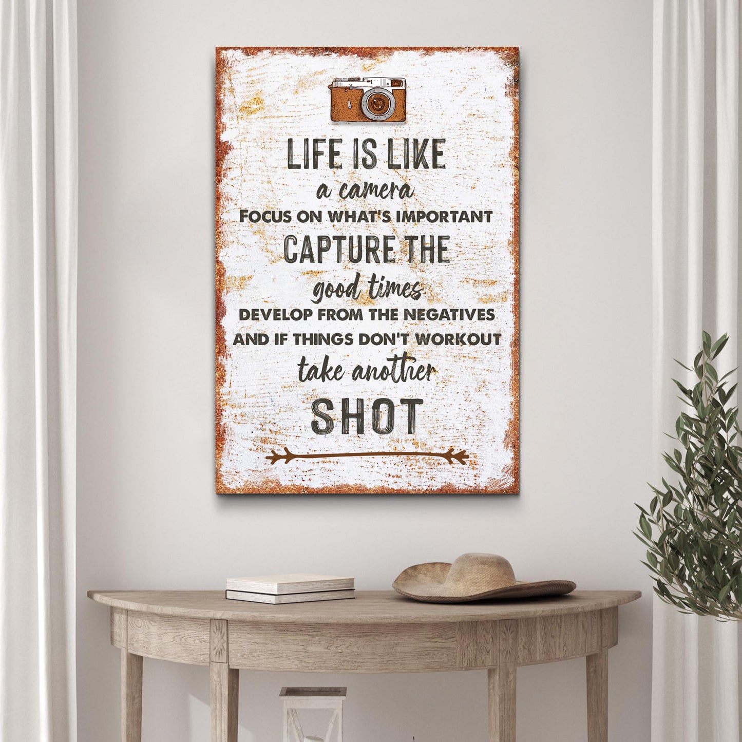 Life Is Like A Camera Sign IV Style 2 - Image by Tailored Canvases