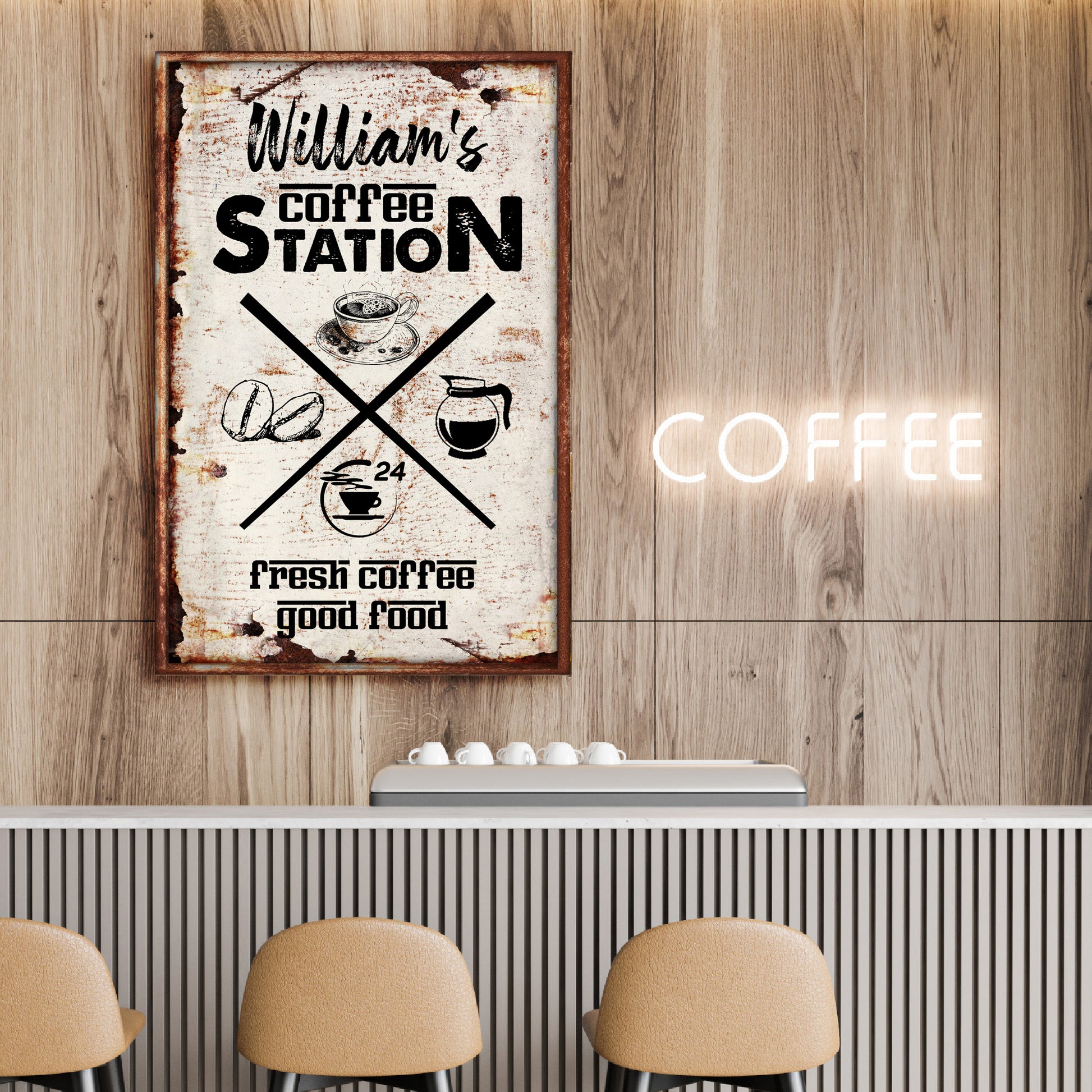 Coffee Station Sign Style 2 - Image by Tailored Canvases