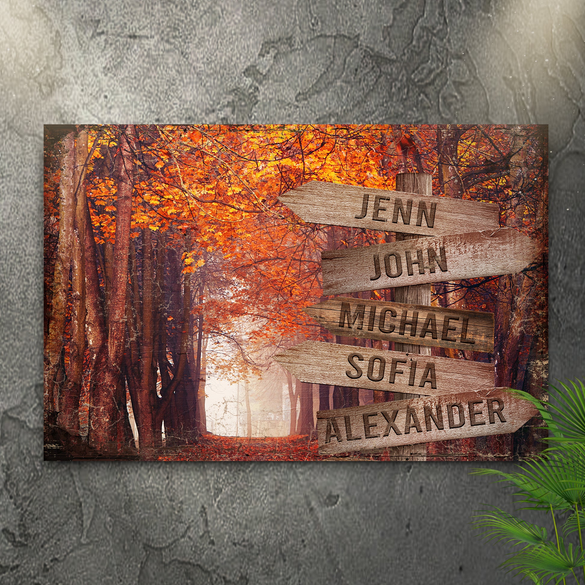 Family Autumn Forest Trees Sign - Image by Tailored Canvases