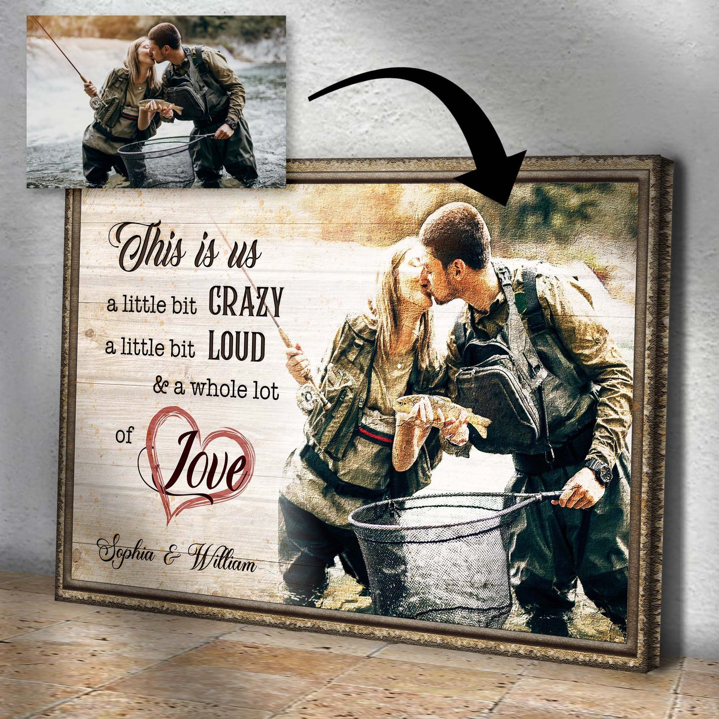 This Is Us Couple Sign II Style 1 - Image by Tailored Canvases