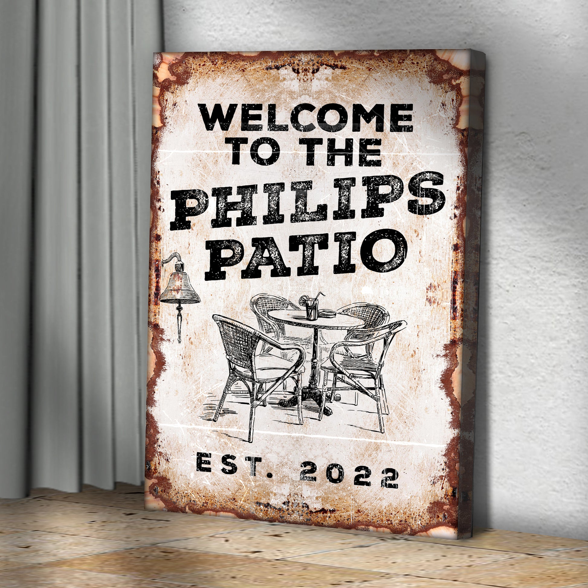 Welcome To The Patio Sign III Style 2 - Image by Tailored Canvases