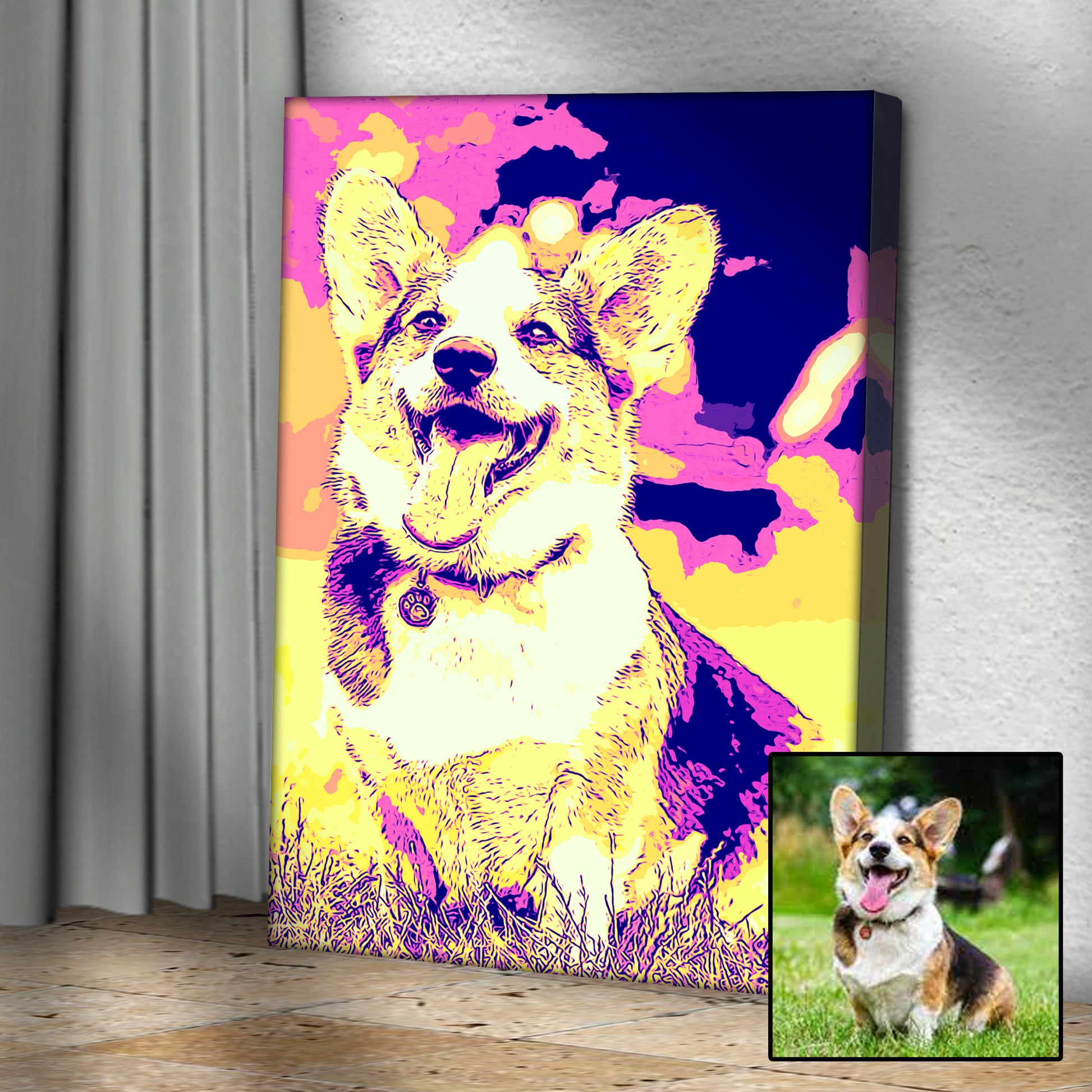 Pet Portrait Pop Art Sign IV - Image by Tailored Canvases