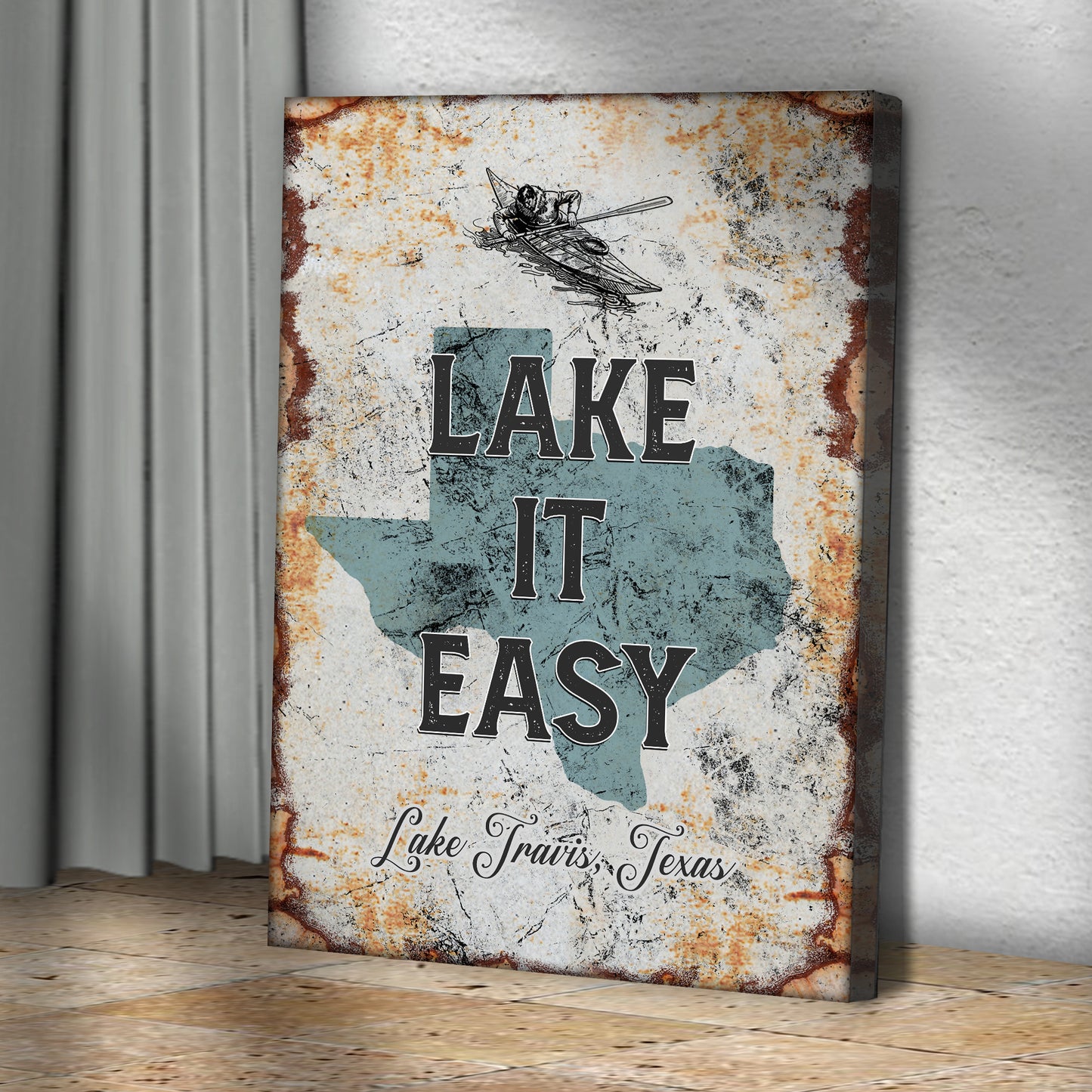 Lake It Easy Sign Style 1 - Image by Tailored Canvases