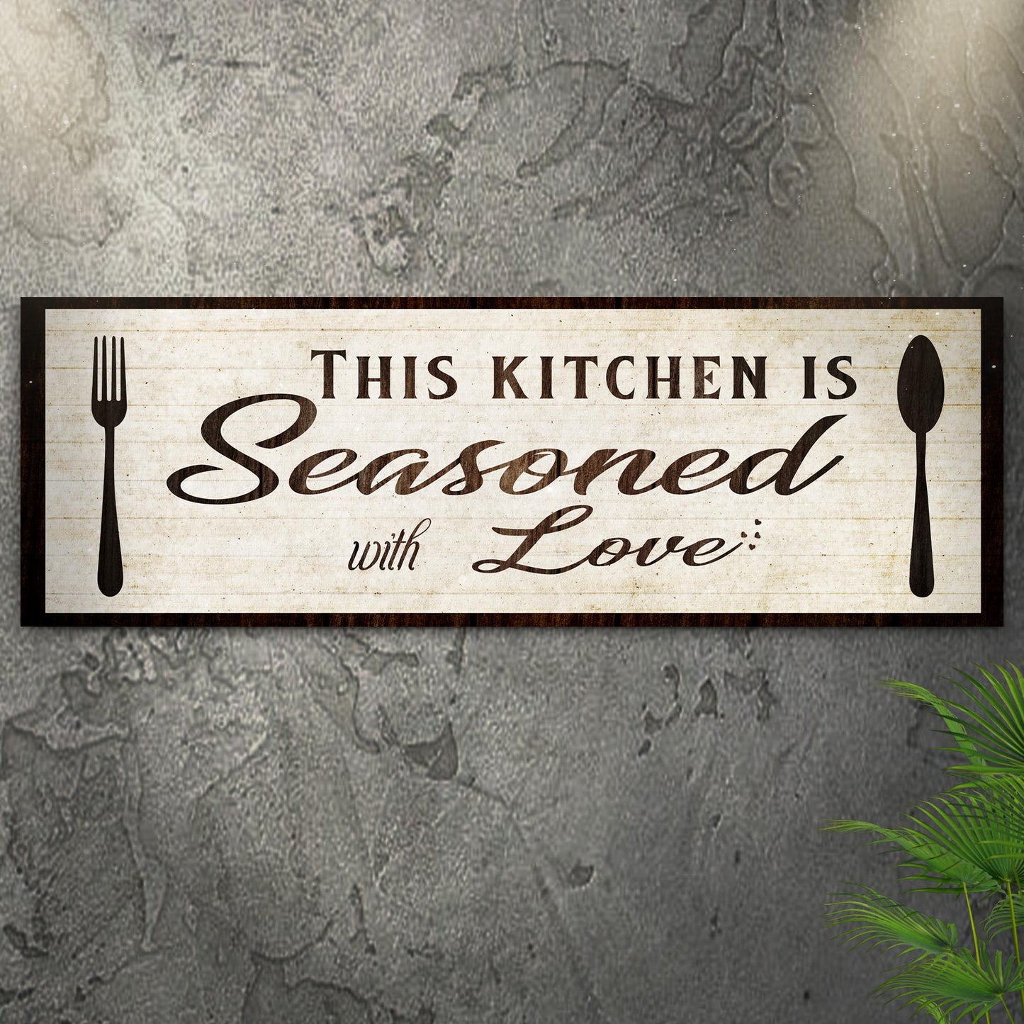 Kitchen Seasoned With Love Sign lll Style 2 - Image by Tailored Canvases