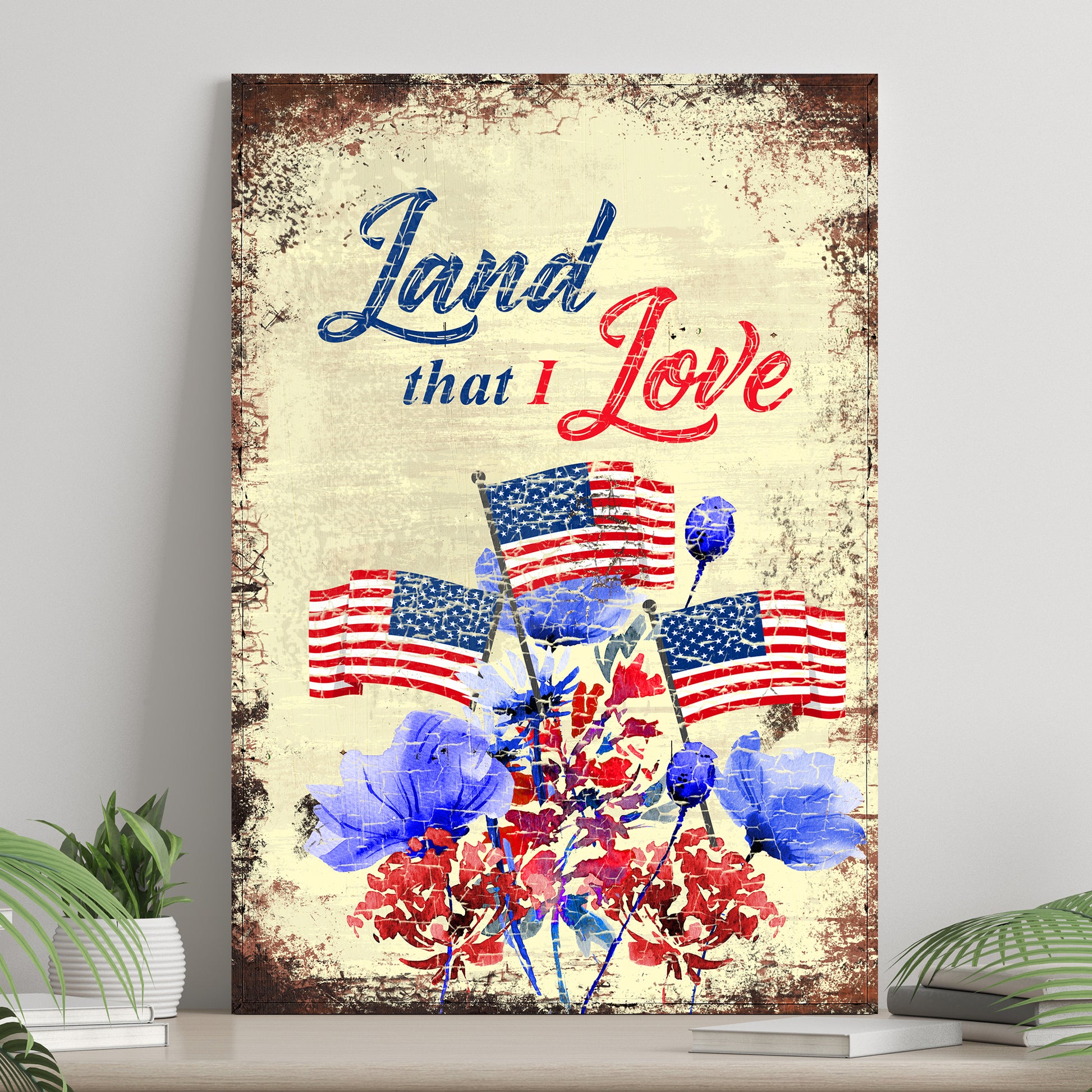 America Land That I Love Sign - Image by Tailored Canvases