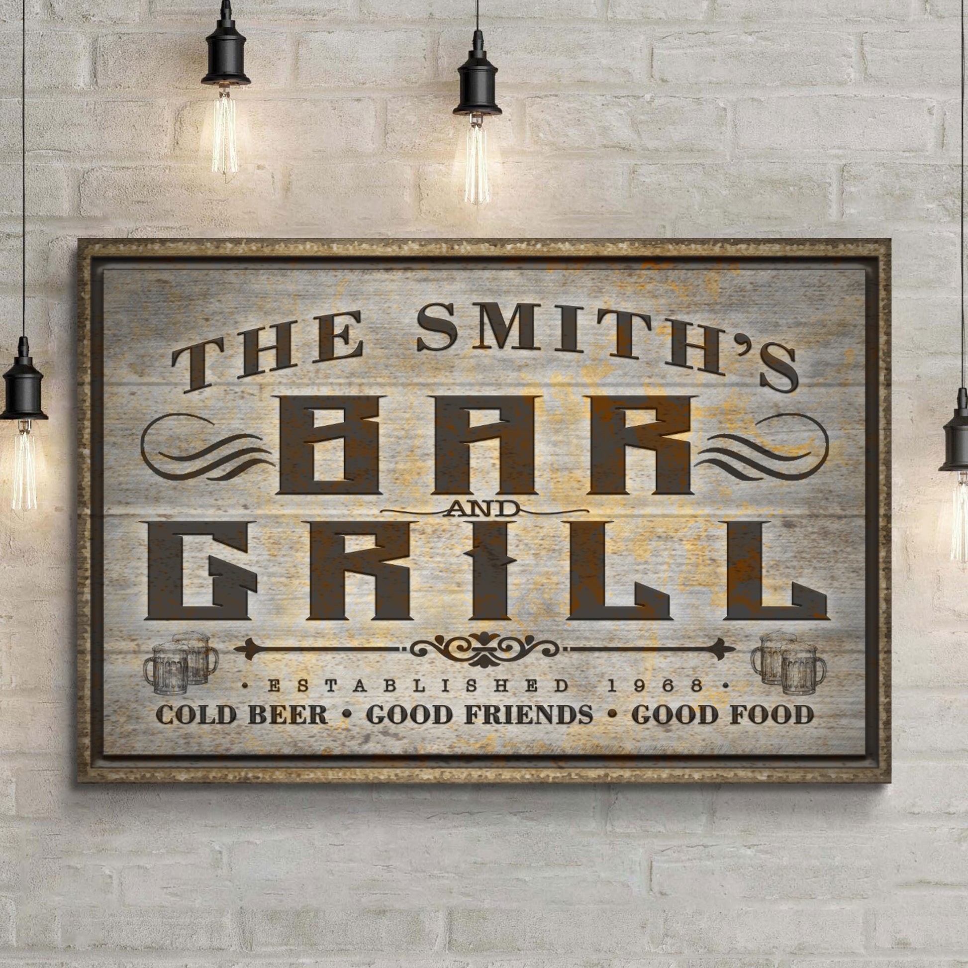 Family Outdoor Bar And Grill Sign - Image by Tailored Canvases
