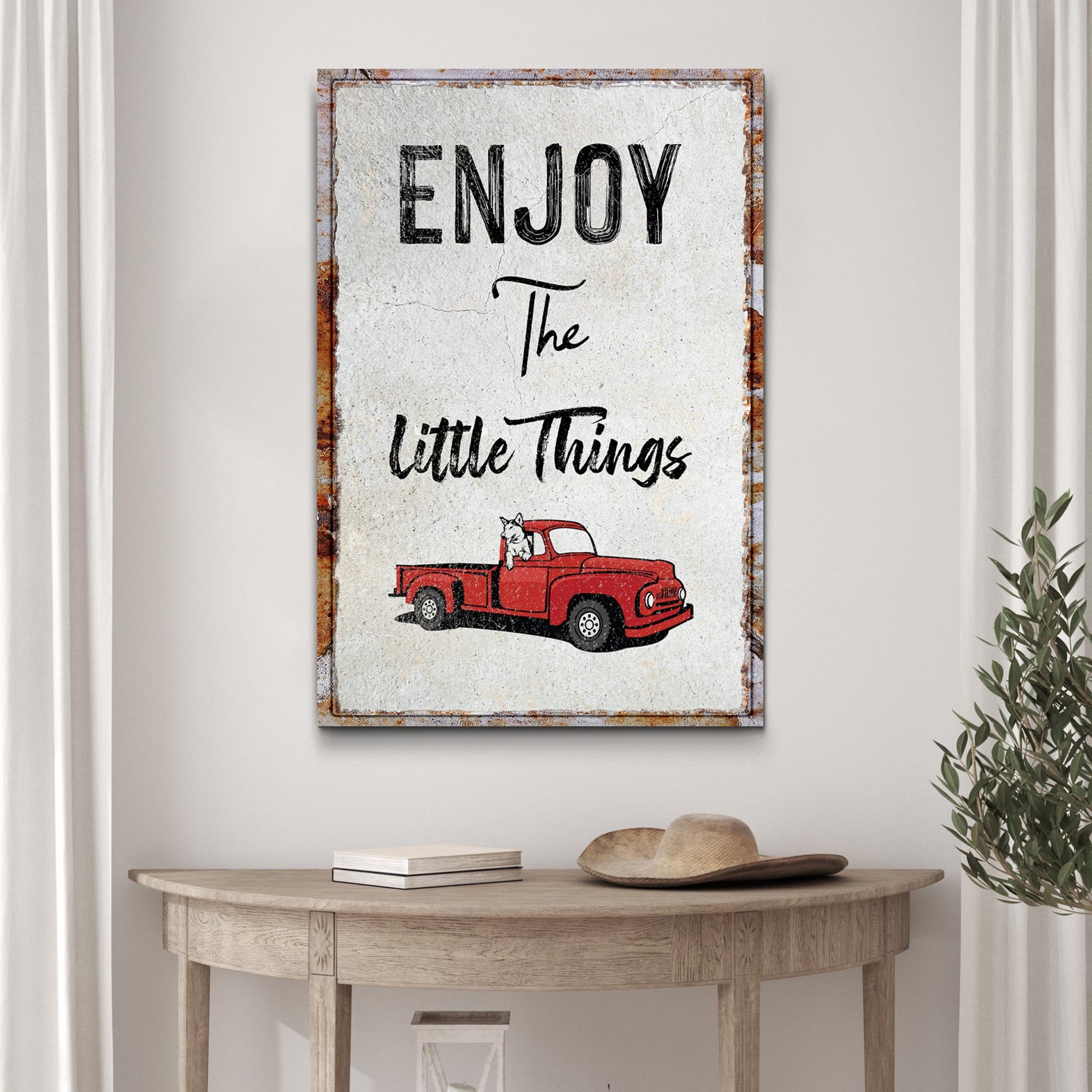 Enjoy The Little Things Sign IV Style 2 - Image by Tailored Canvases