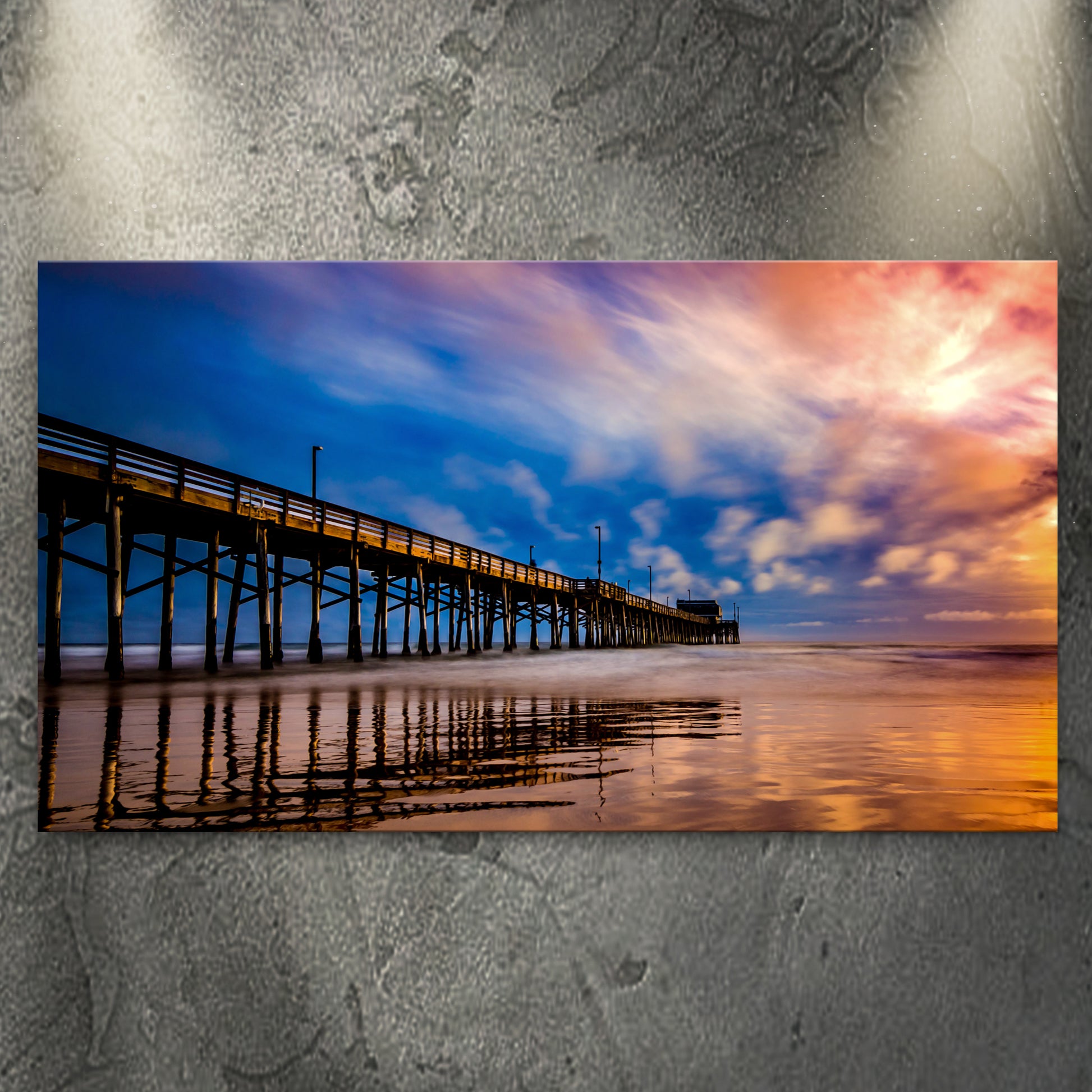 Beach Pier & Ocean Horizon Canvas Wall Art - Image by Tailored Canvases