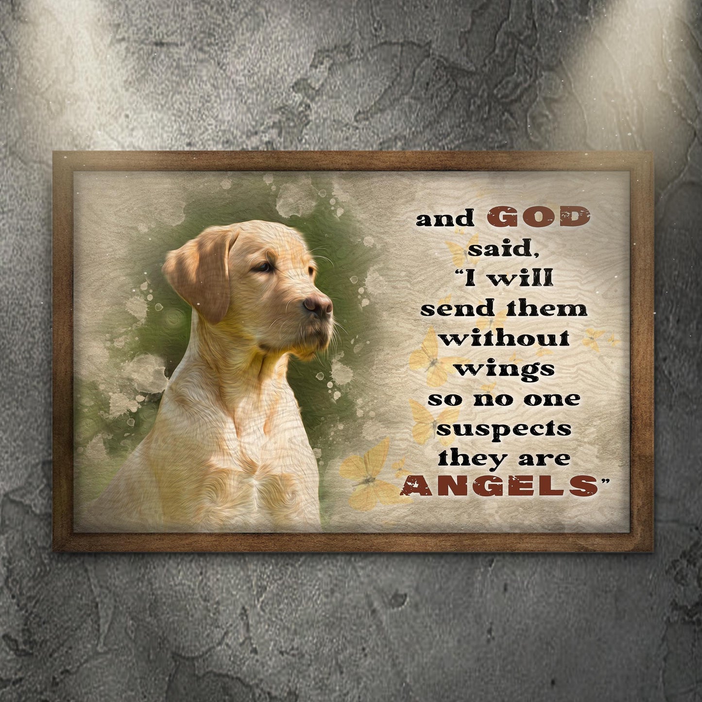 Angels Without Wings Pet Memorial Sign | Customizable Canvas - Image by Tailored Canvases