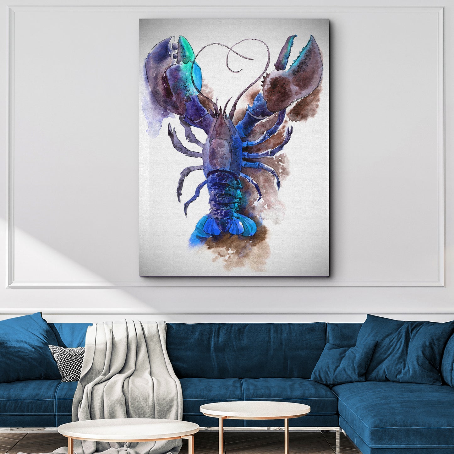 Lobster Watercolor Painting Wall Art - Image by Tailored Canvases