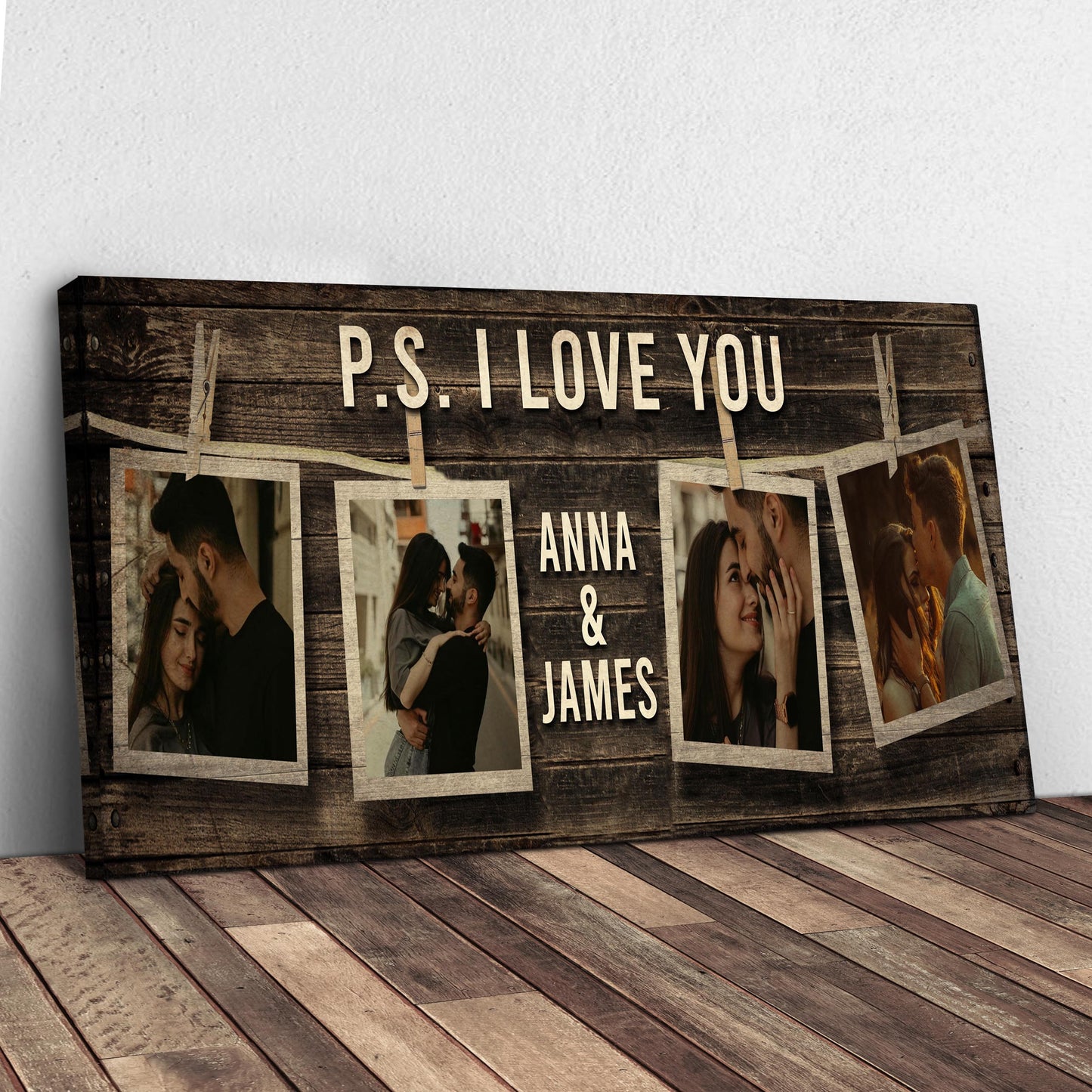 PS I Love You Couple Sign Style 2 - Image by Tailored Canvases