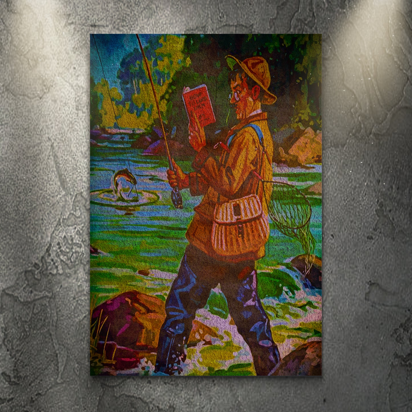 Fishing Retro Canvas Wall Art II - Image by Tailored Canvases