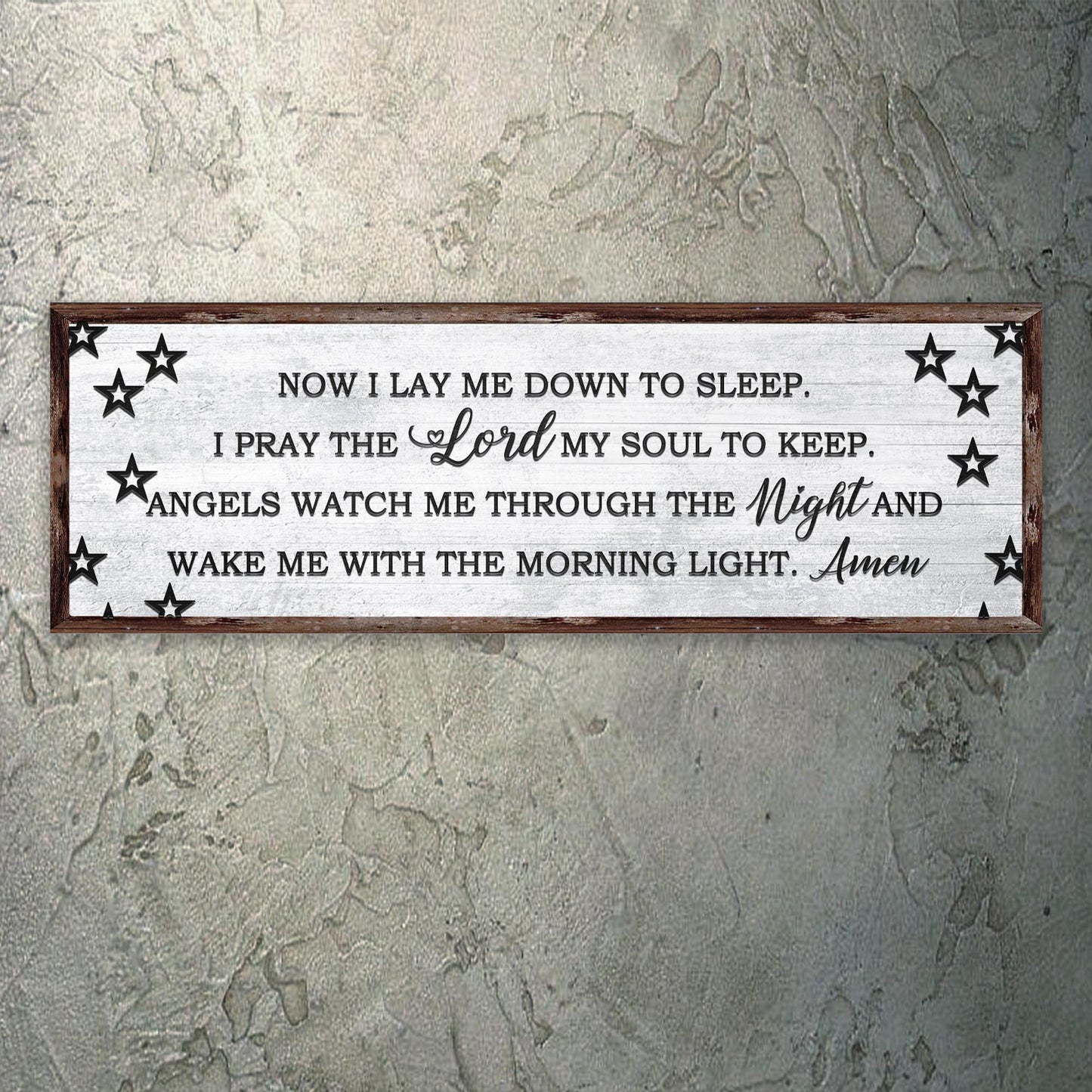 Now I Lay Me Down To Sleep Sign III Style 2 - Image by Tailored Canvases