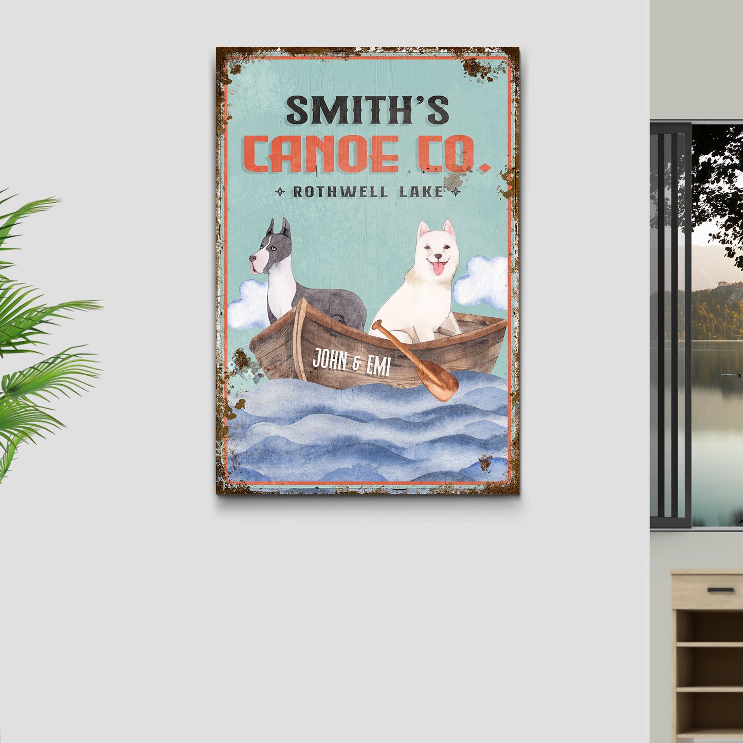 Pet Family Canoe Co. Sign II Style 2 - Image by Tailored Canvases