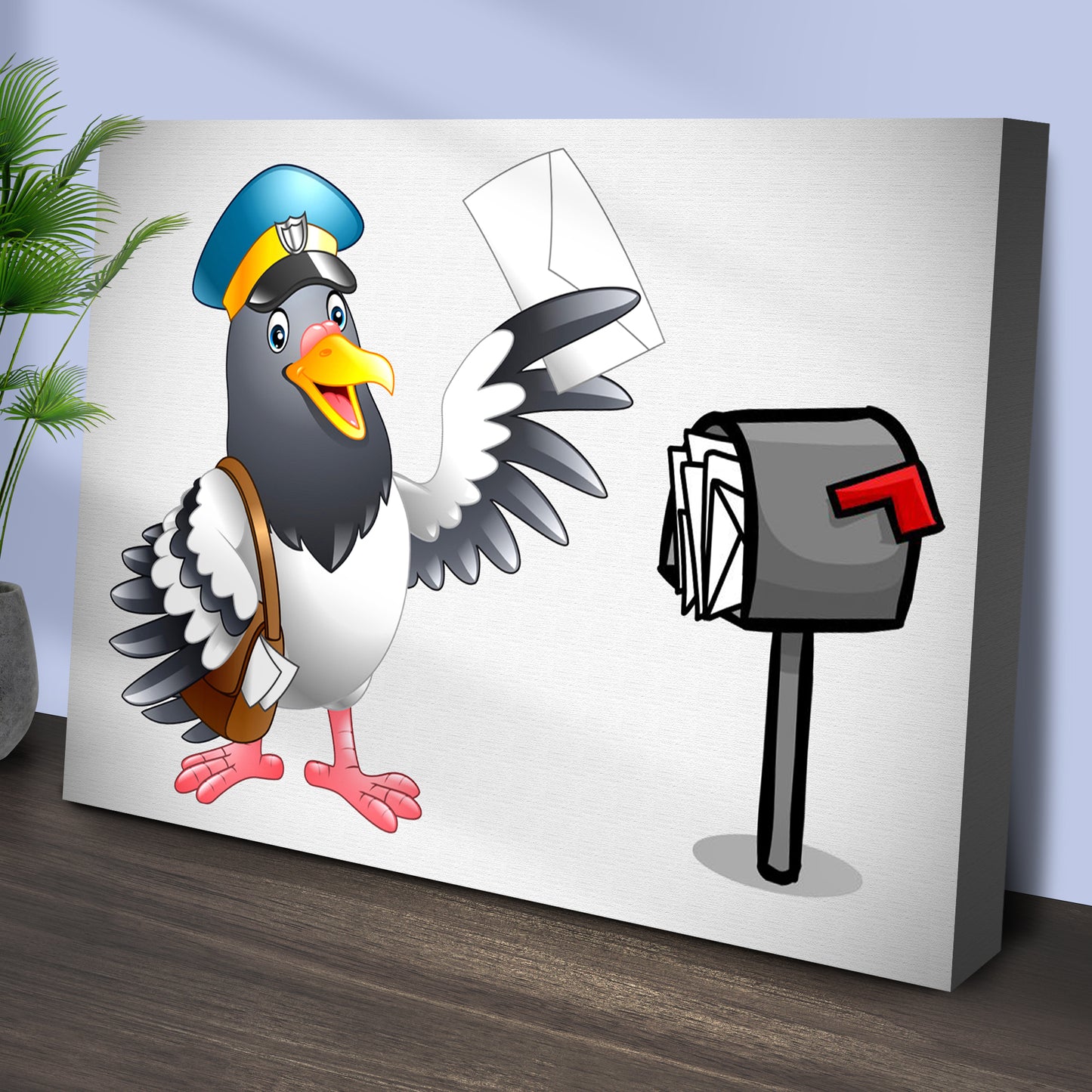 Funny Pigeon Painting Wall Art Style 2 - Image by Tailored Canvases