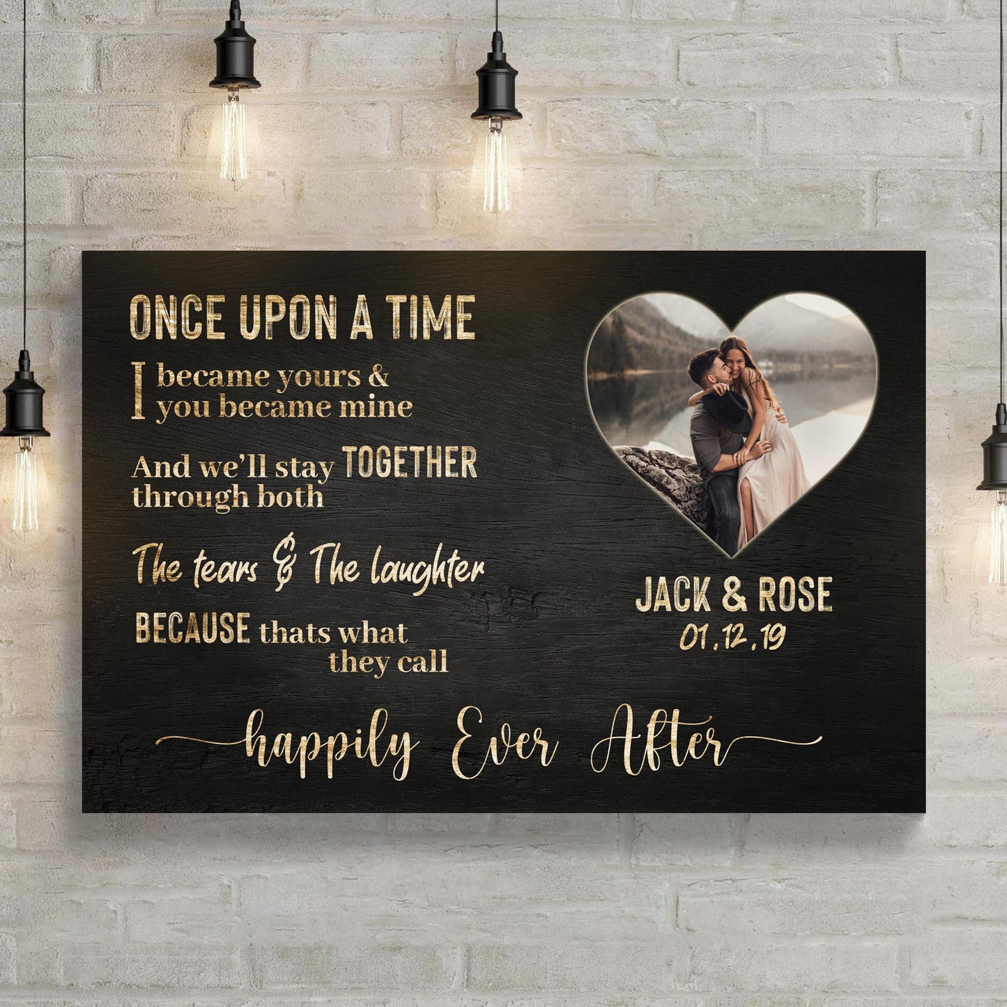 Happily Ever After Couple Sign III  - Image by Tailored Canvases