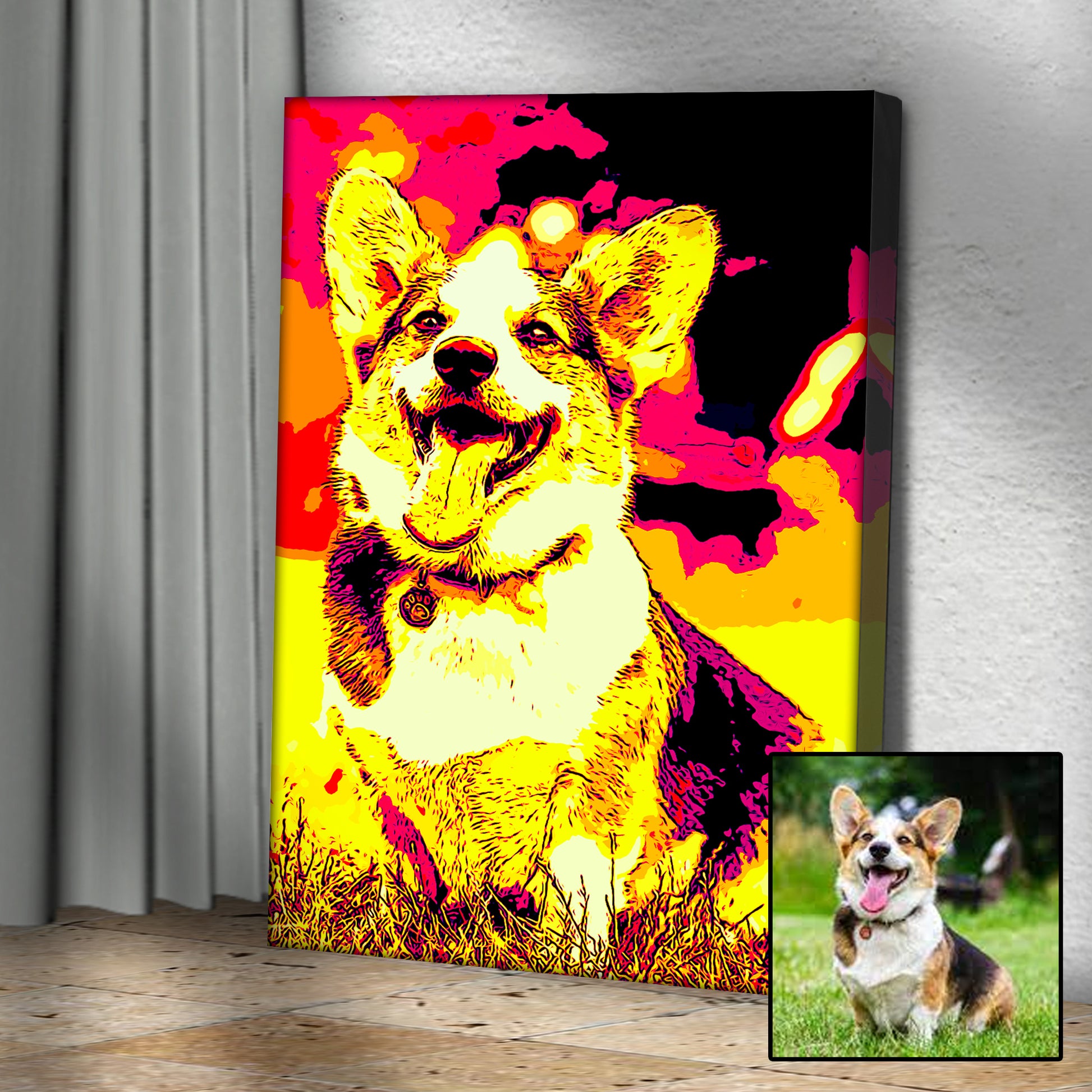Pet Portrait Pop Art Sign II - Image by Tailored Canvases