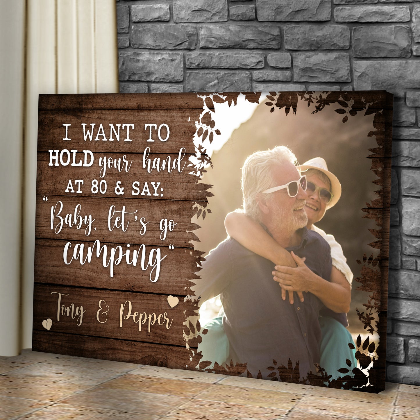 I Want To Hold Your Hand At 80 Sign Style 1 - Image by Tailored Canvases