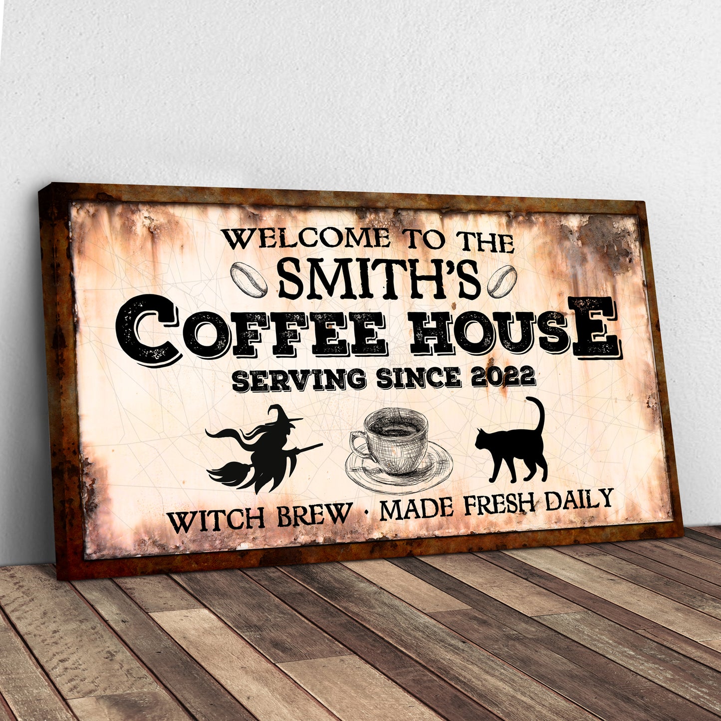 Witch Brew Coffee House Sign II Style 1 - Image by Tailored Canvases