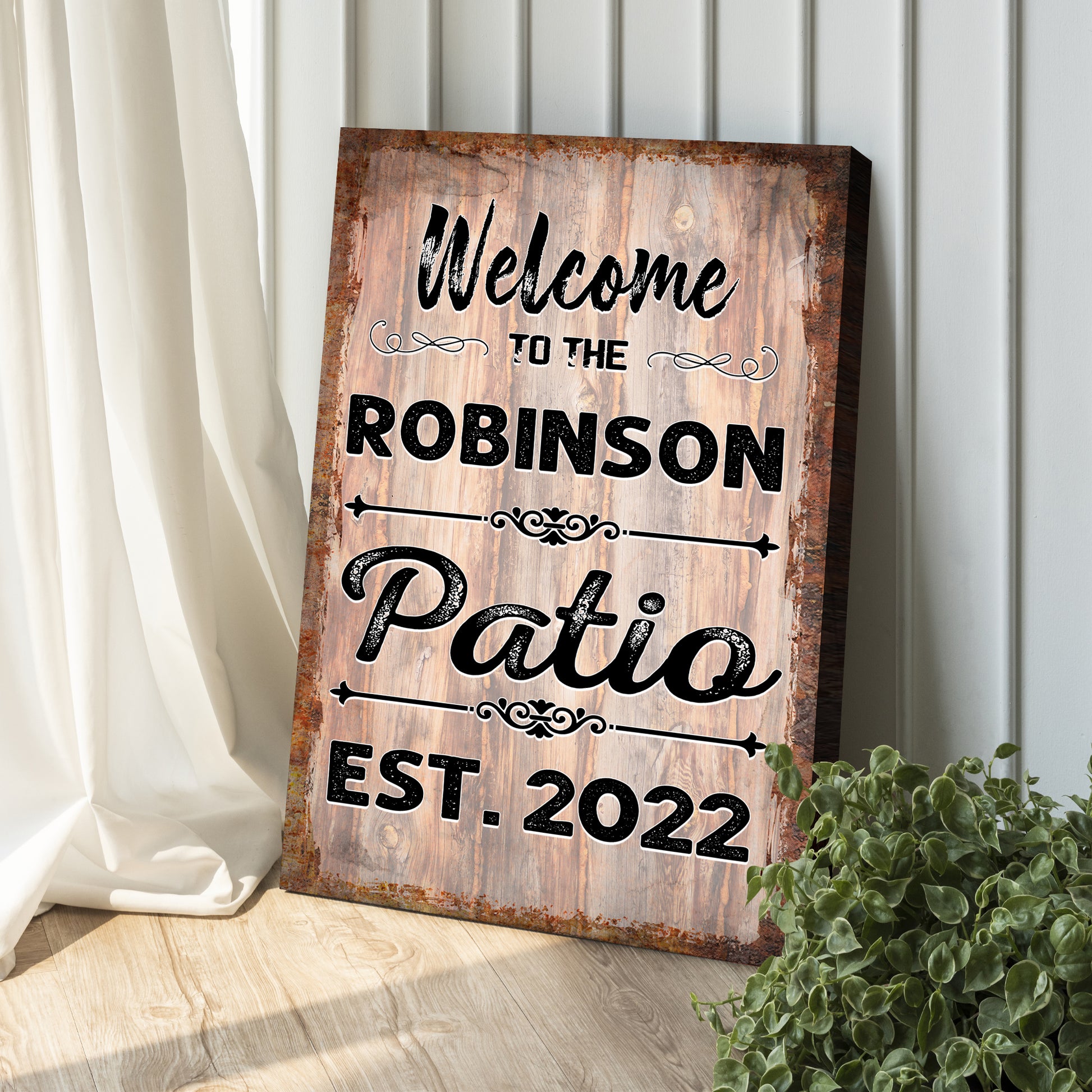 Welcome To The Patio Sign IV Style 2 - Image by Tailored Canvases