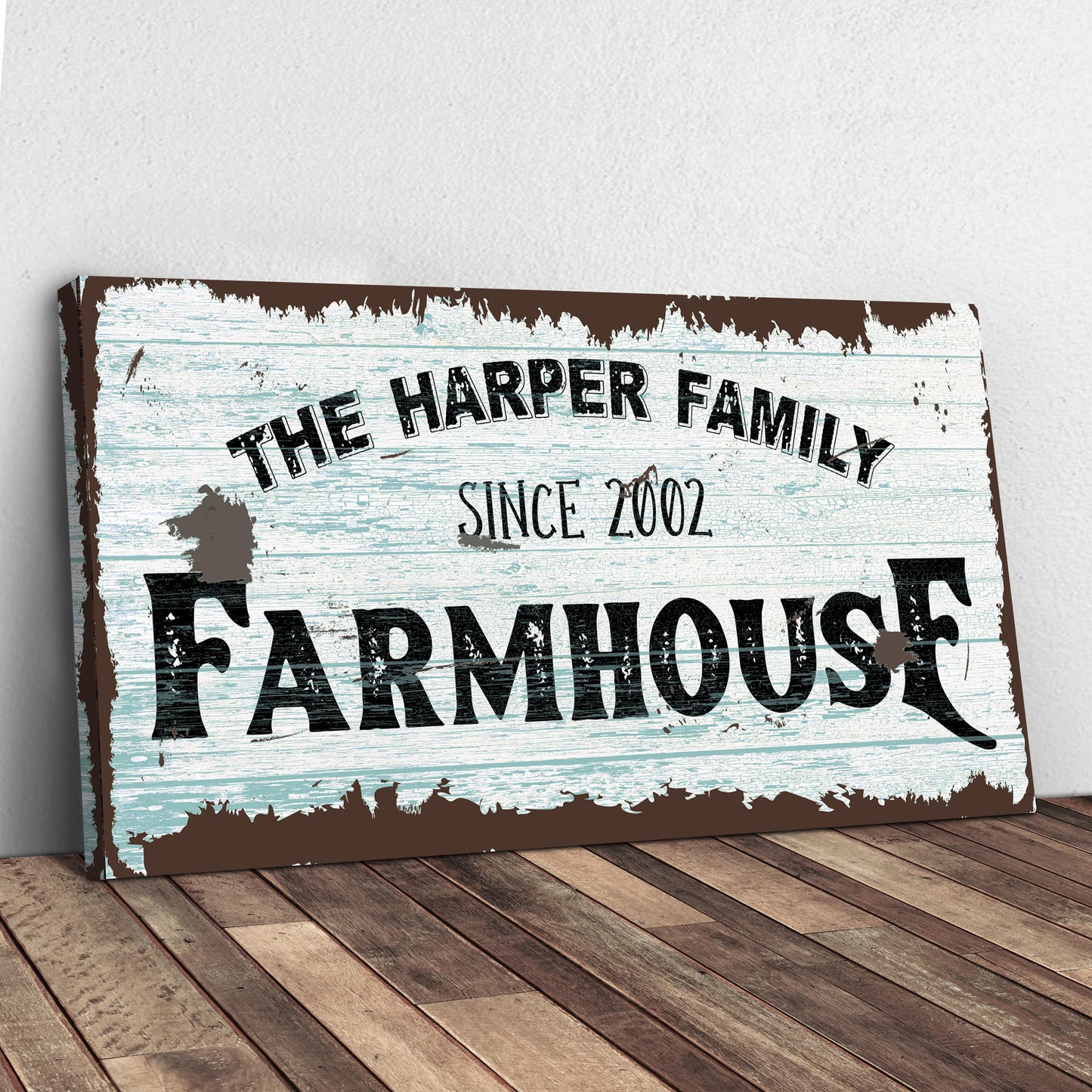 Family Farmhouse Sign IV Style 2 - Image by Tailored Canvases