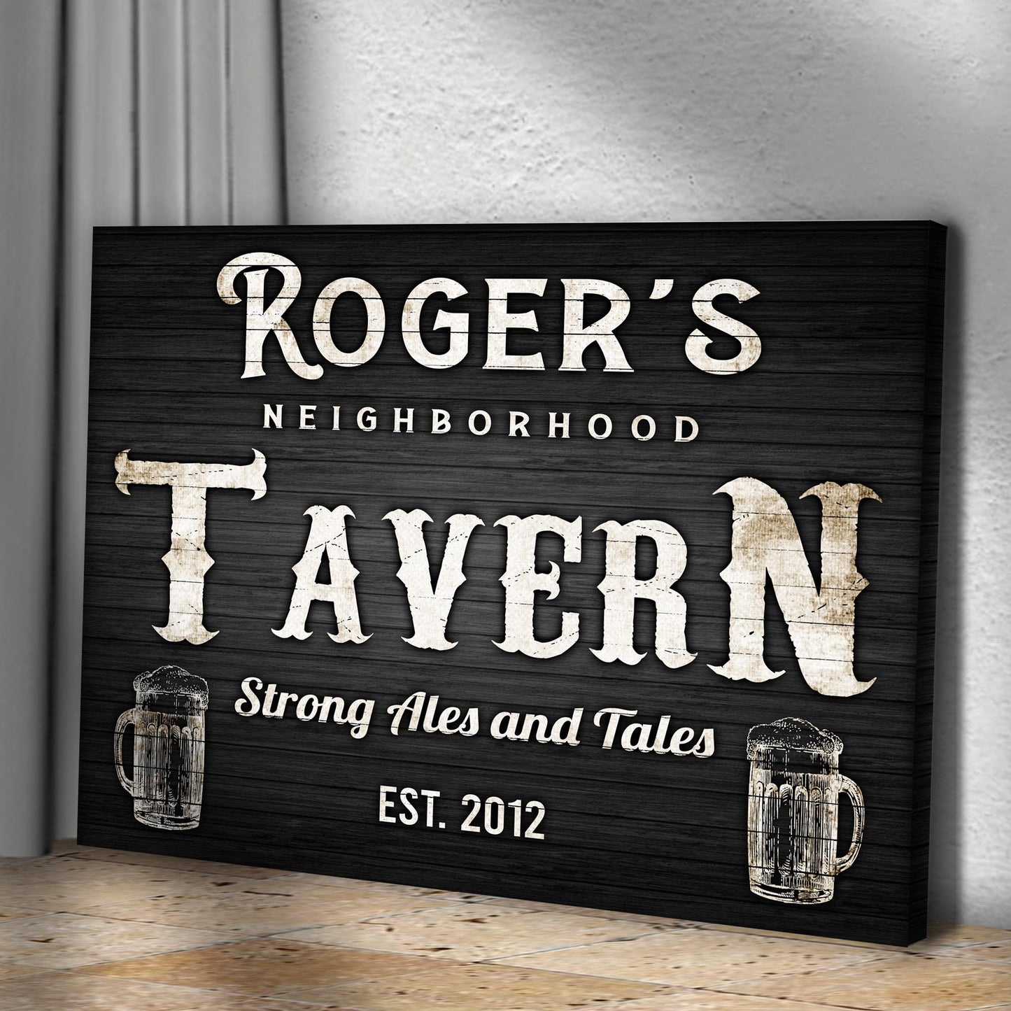 Neighborhood Tavern Sign Style 2 - Image by Tailored Canvases