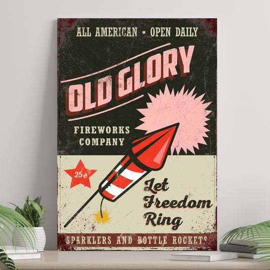 Old Glory Let Freedom Ring Sign - Image by Tailored Canvases