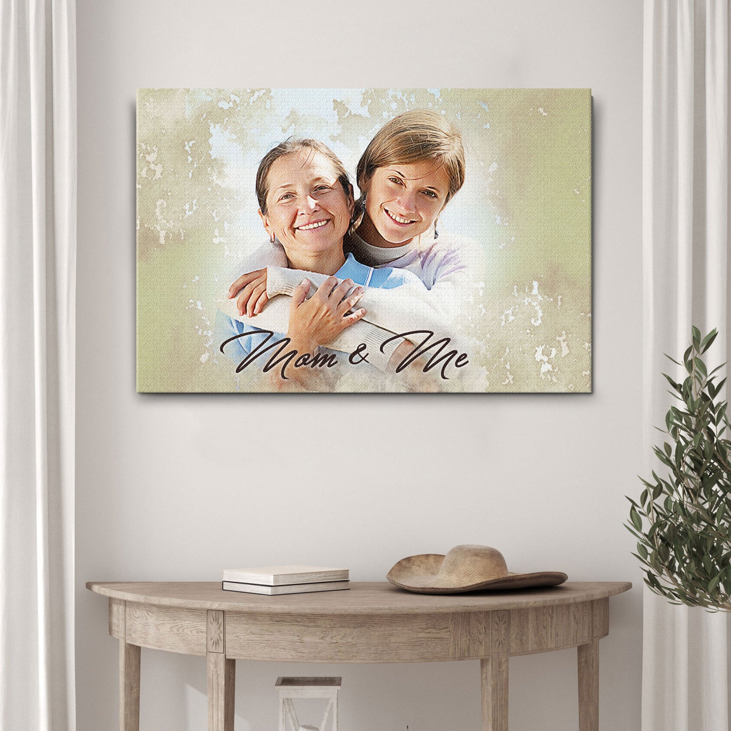 Mom And Me Memorial Portrait Sign Style 2 - Image by Tailored Canvases