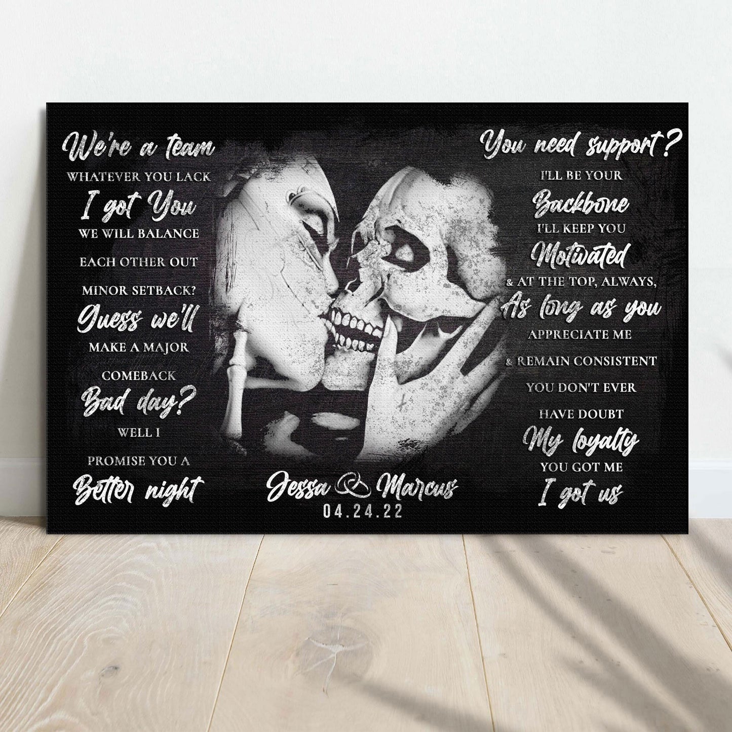 We're A Team I Got Us Couple Sign II Style 1 - Image by Tailored Canvases