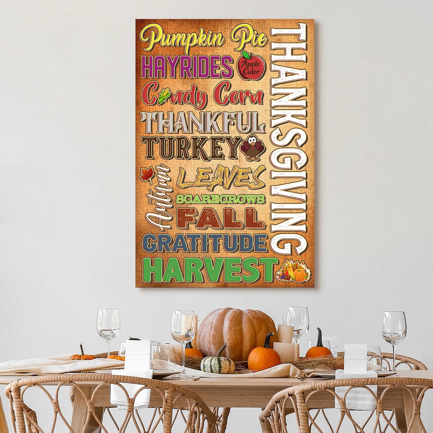 Everything About Thanksgiving Sign II Style 2 - Image by Tailored Canvases