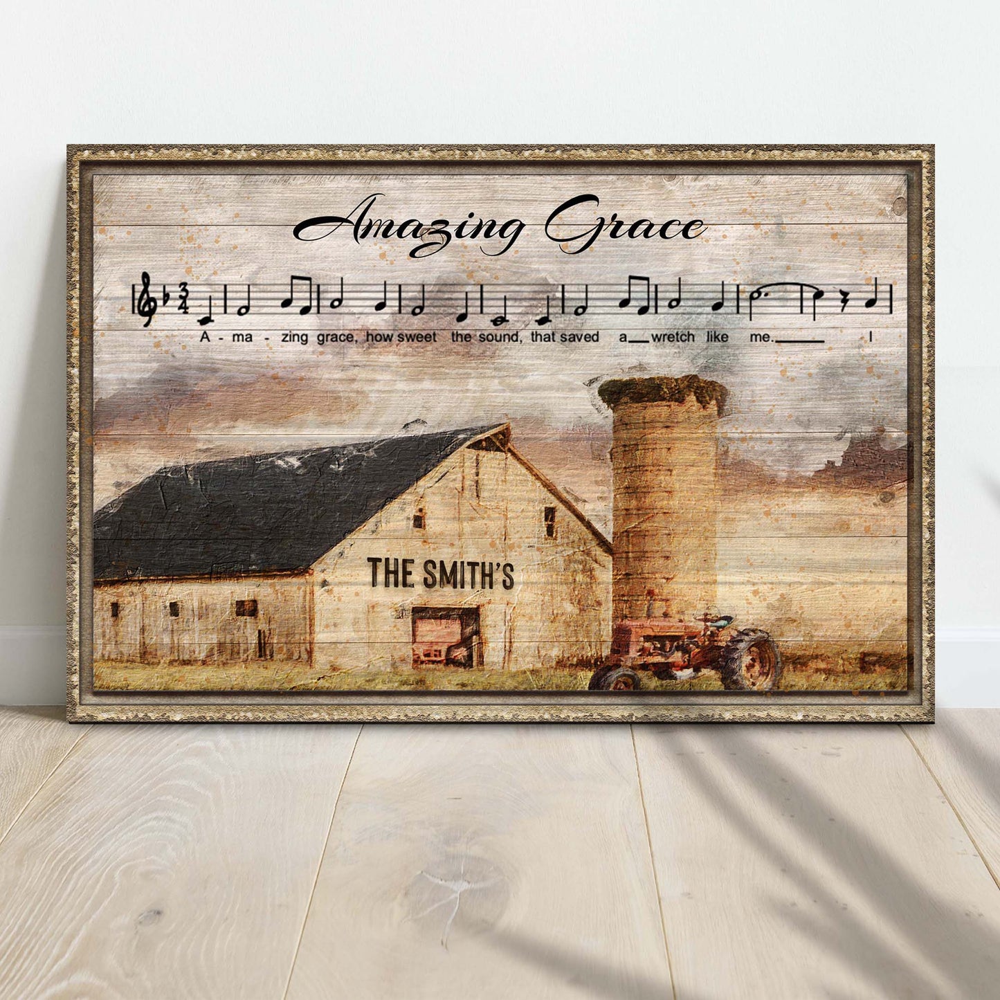 Amazing Grace Family Sign II | Customizable Canvas - Image by Tailored Canvases